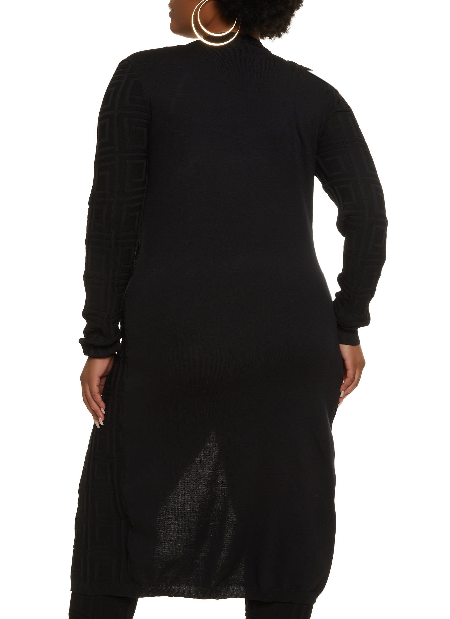 Plus Size Geo Knit Duster sold by Rainbow product image thumbnail 3
