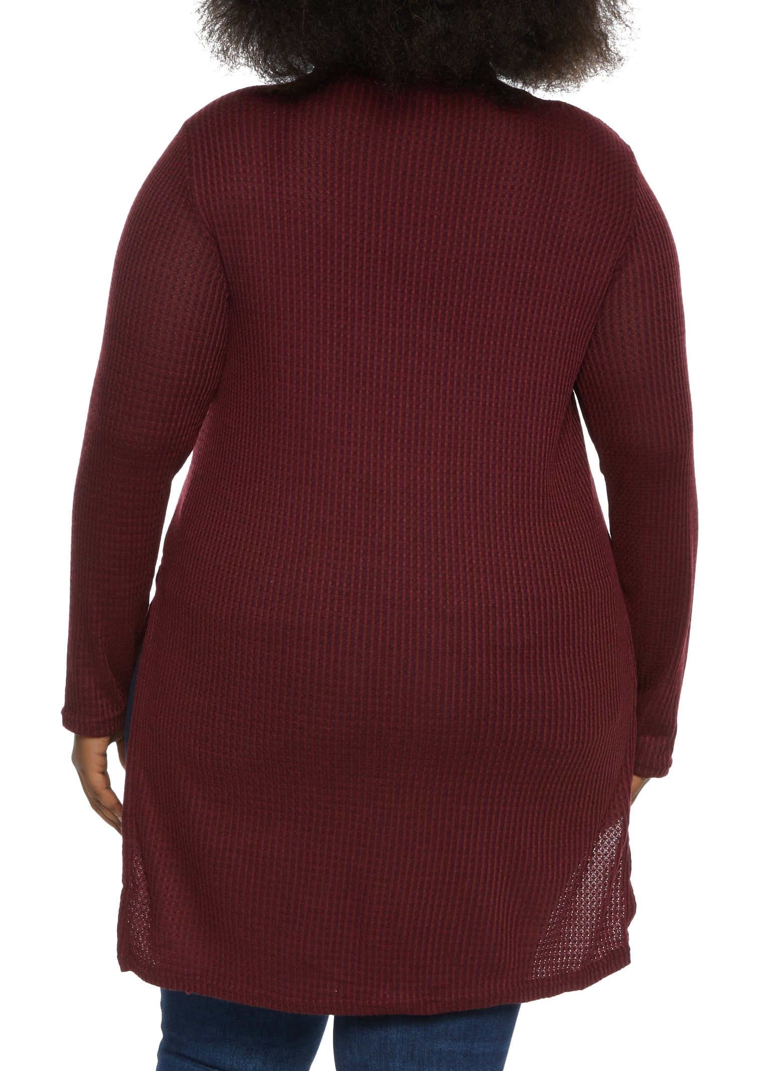Plus Size Solid Waffle Knit Tunic Top sold by Rainbow product image thumbnail 2