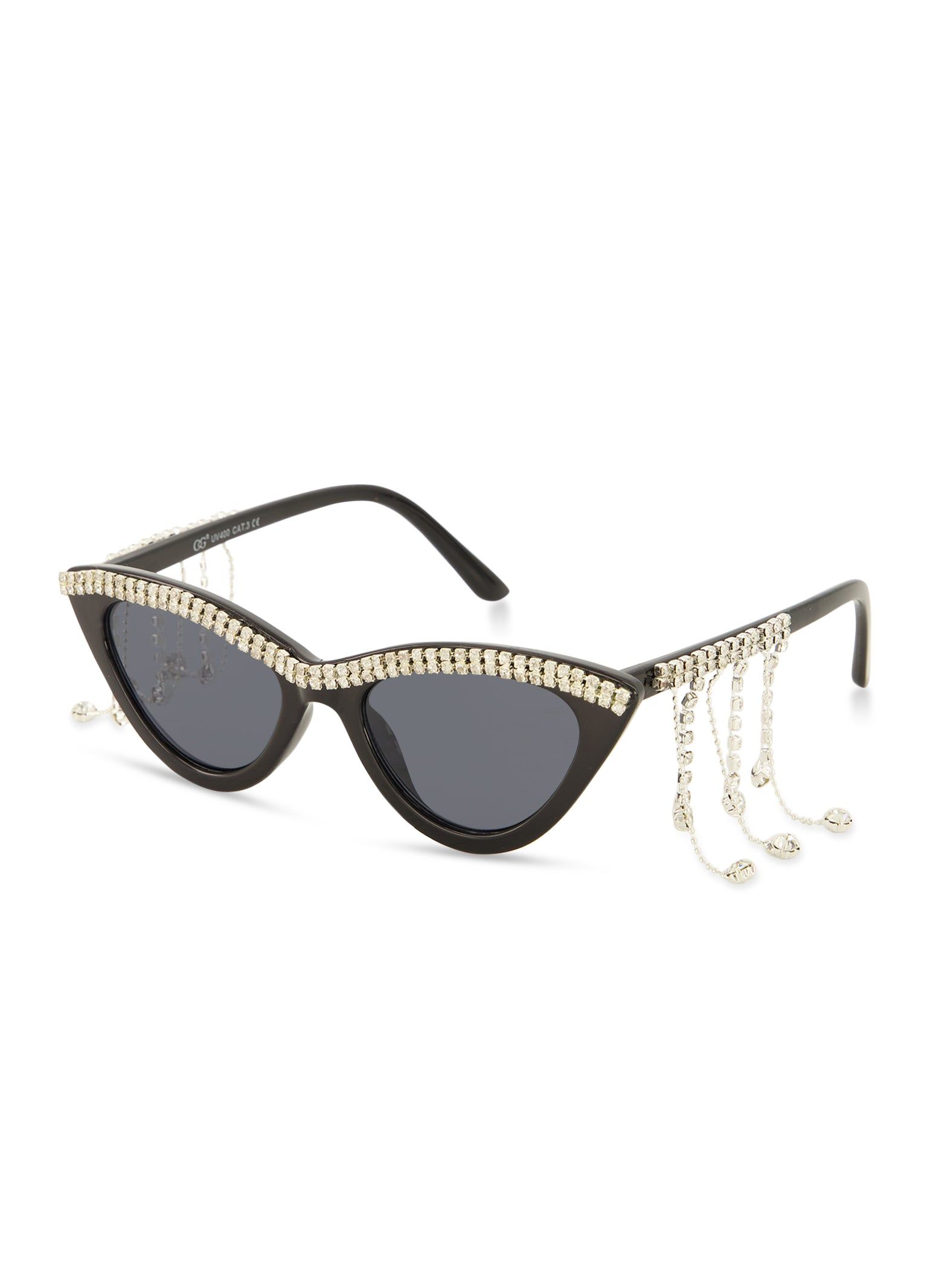 Rhinestone Fringe Cat Eye Sunglasses sold by Rainbow product image thumbnail 2
