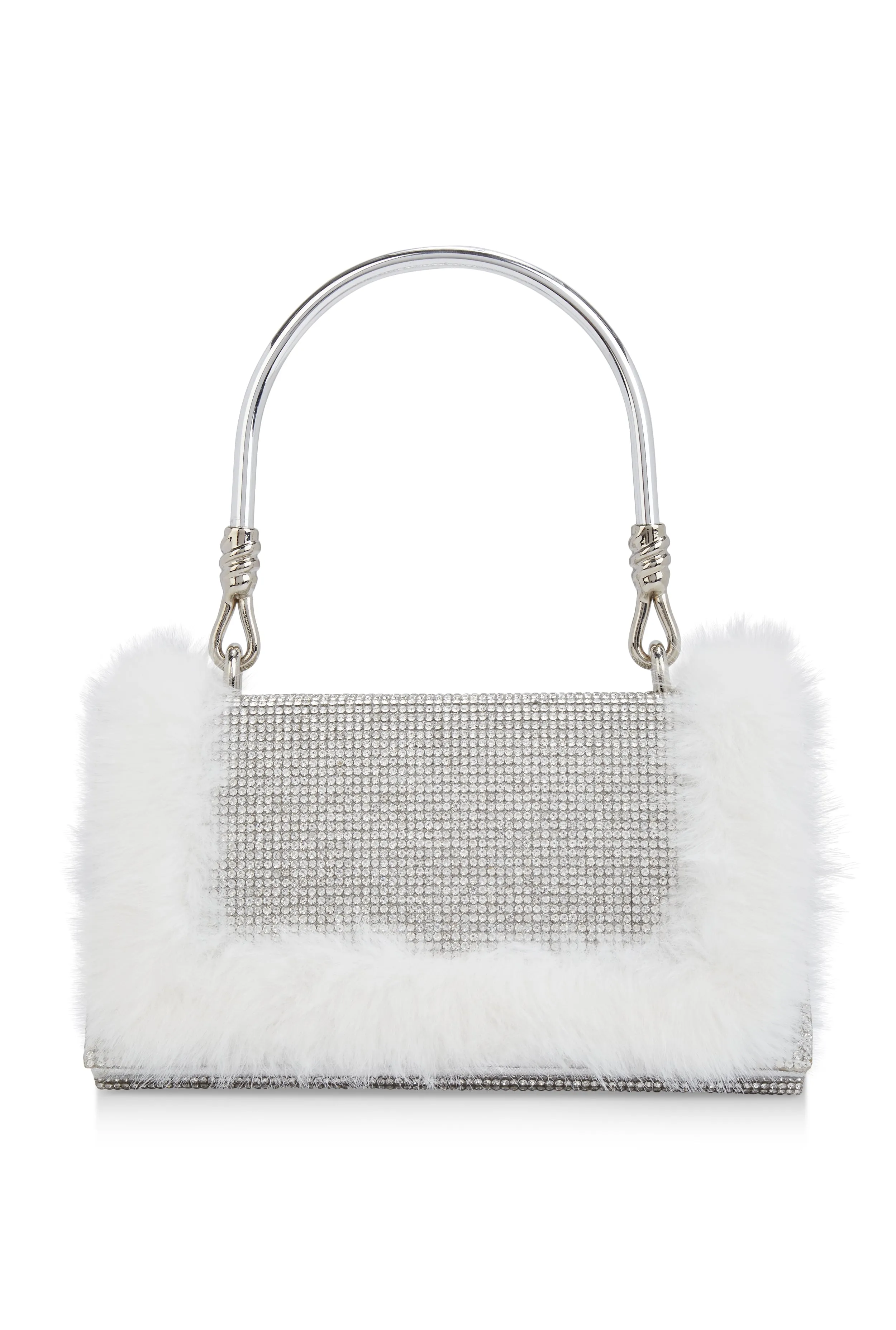Faux Fur Trim Rhinestone Mini Purse sold by Rainbow product image thumbnail 2