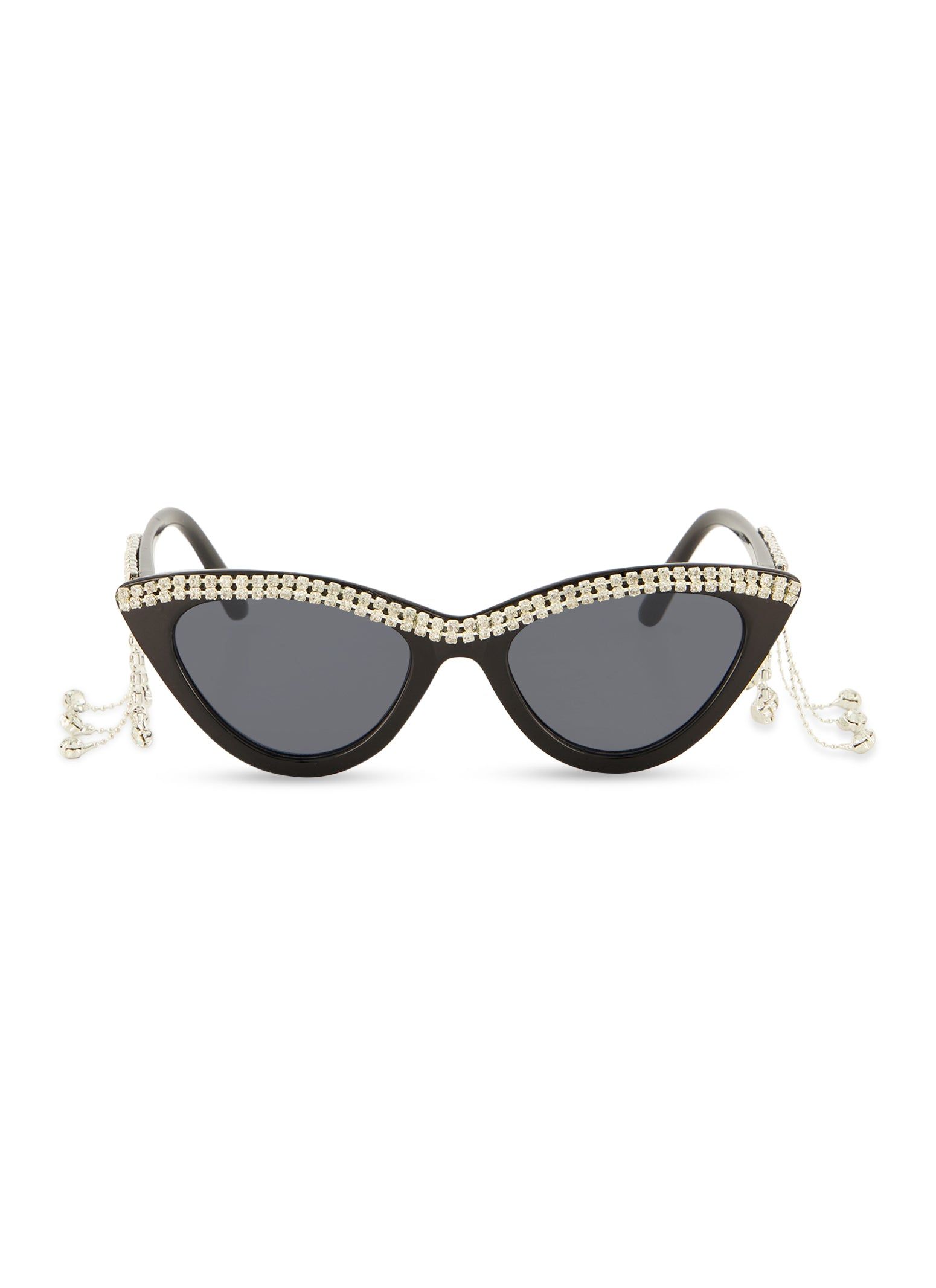 Rhinestone Fringe Cat Eye Sunglasses sold by Rainbow