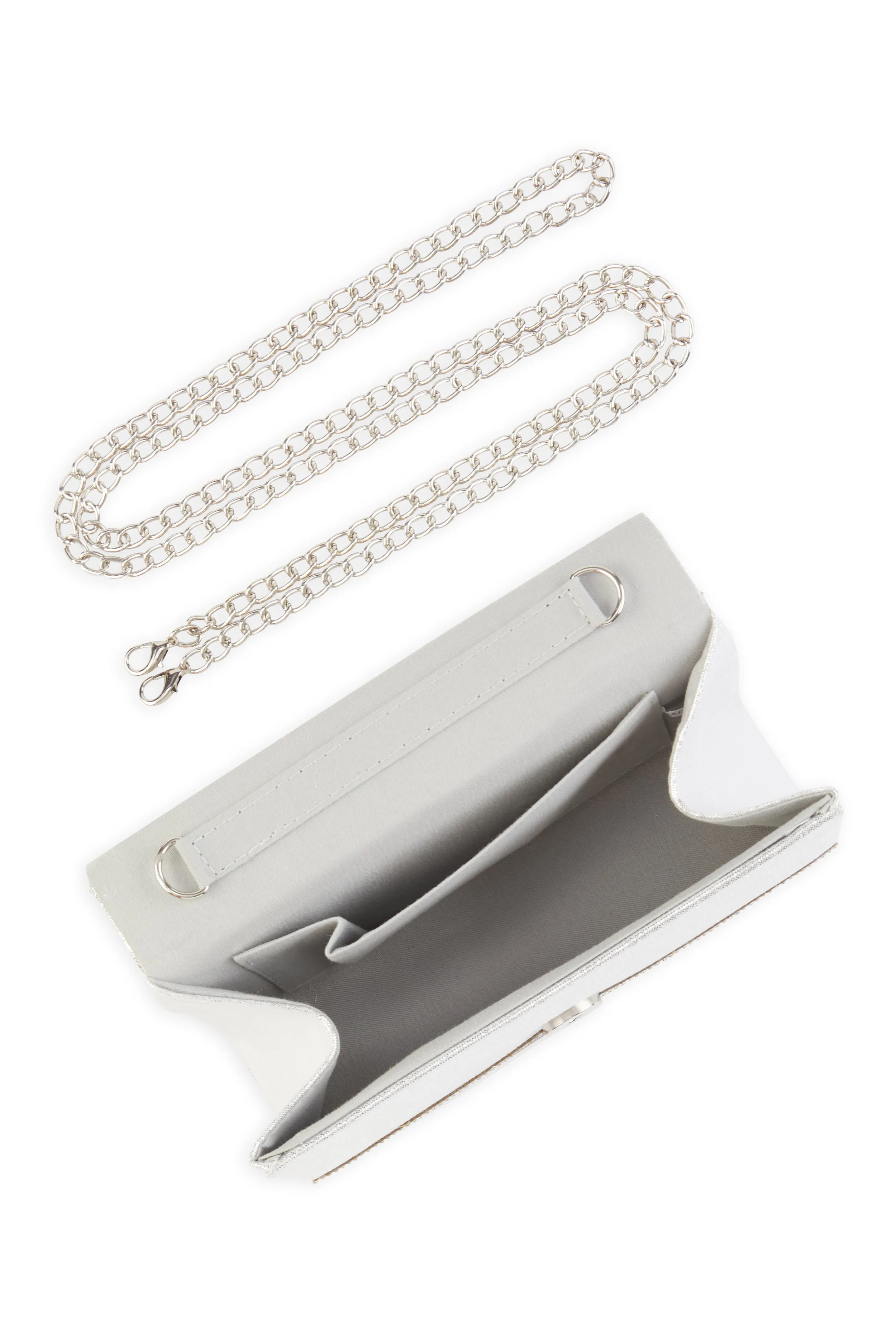 Faux Fur Trim Rhinestone Mini Purse sold by Rainbow product image thumbnail 5