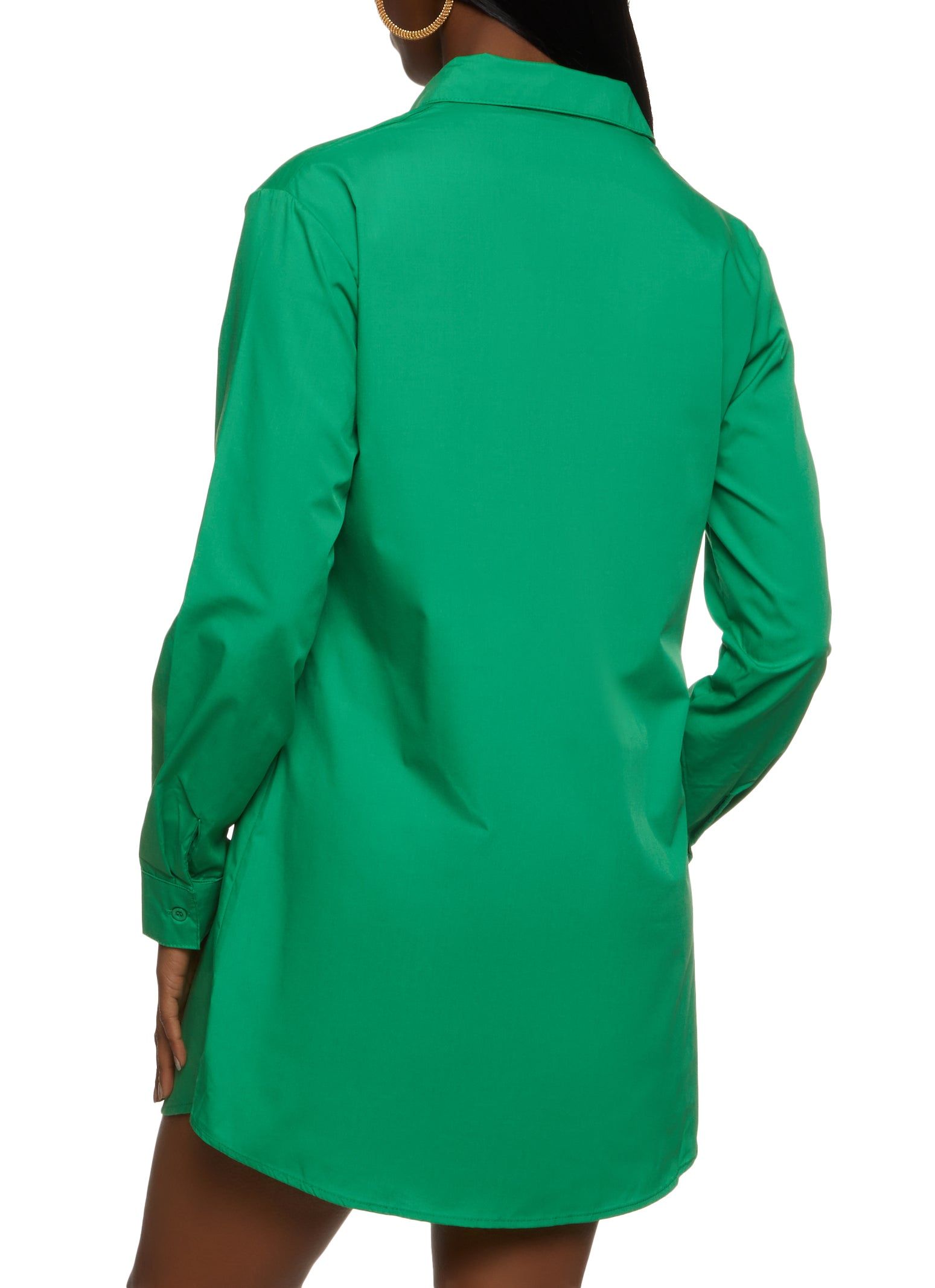 Poplin Button Front Shirt Dress sold by Rainbow product image thumbnail 3