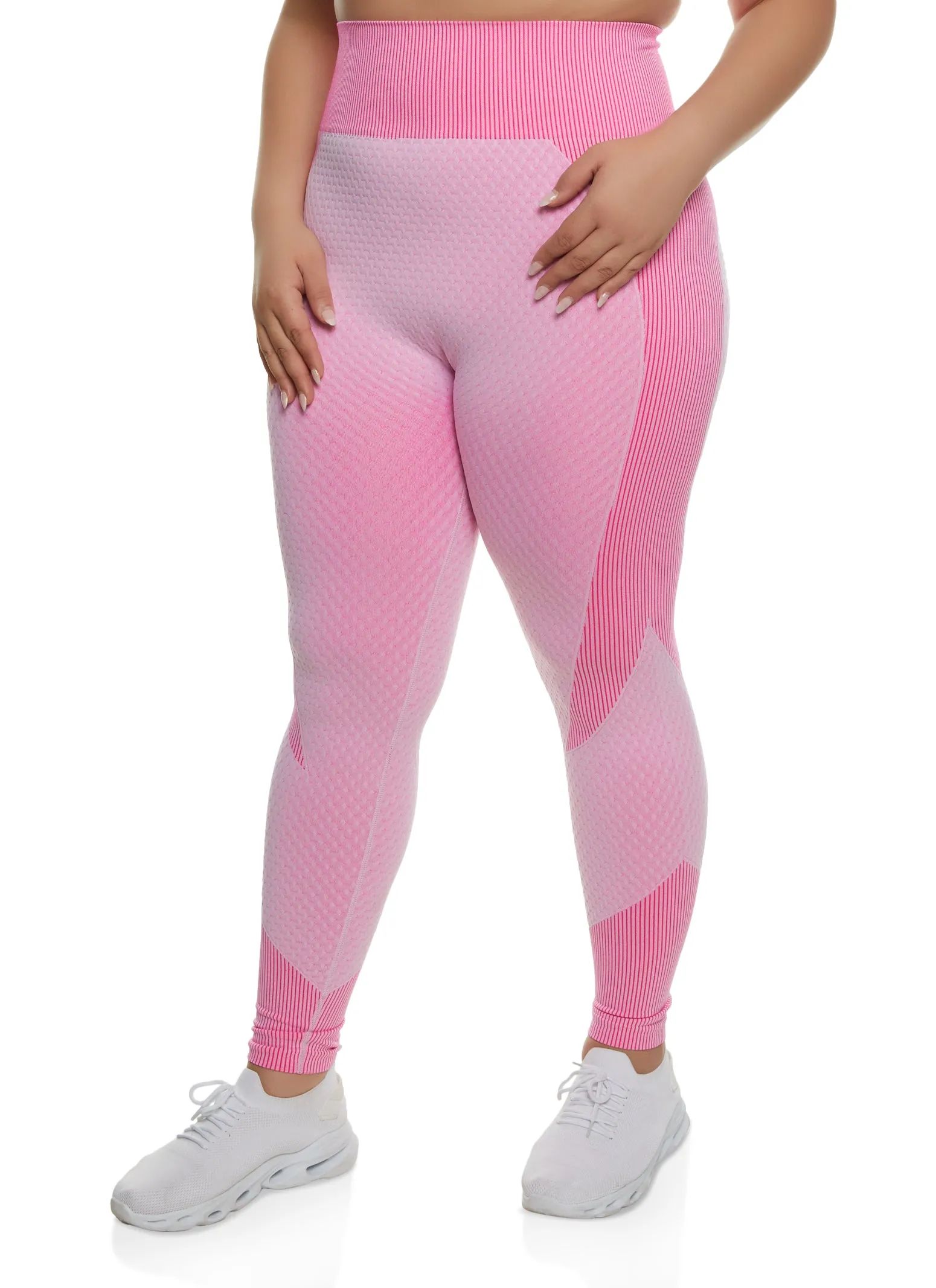 Plus Size Daisy Seamless Textured Knit Leggings sold by Rainbow