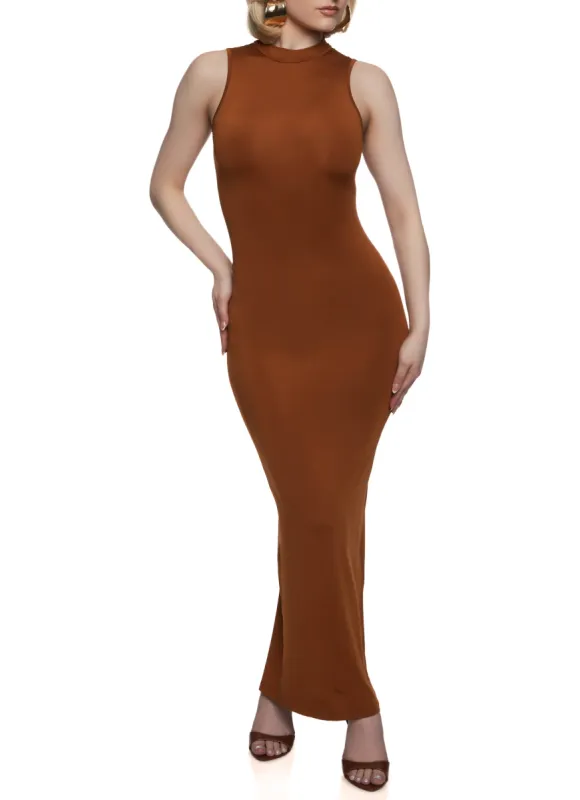 Daisy Sleeveless Mock Neck Maxi Dress sold by Rainbow