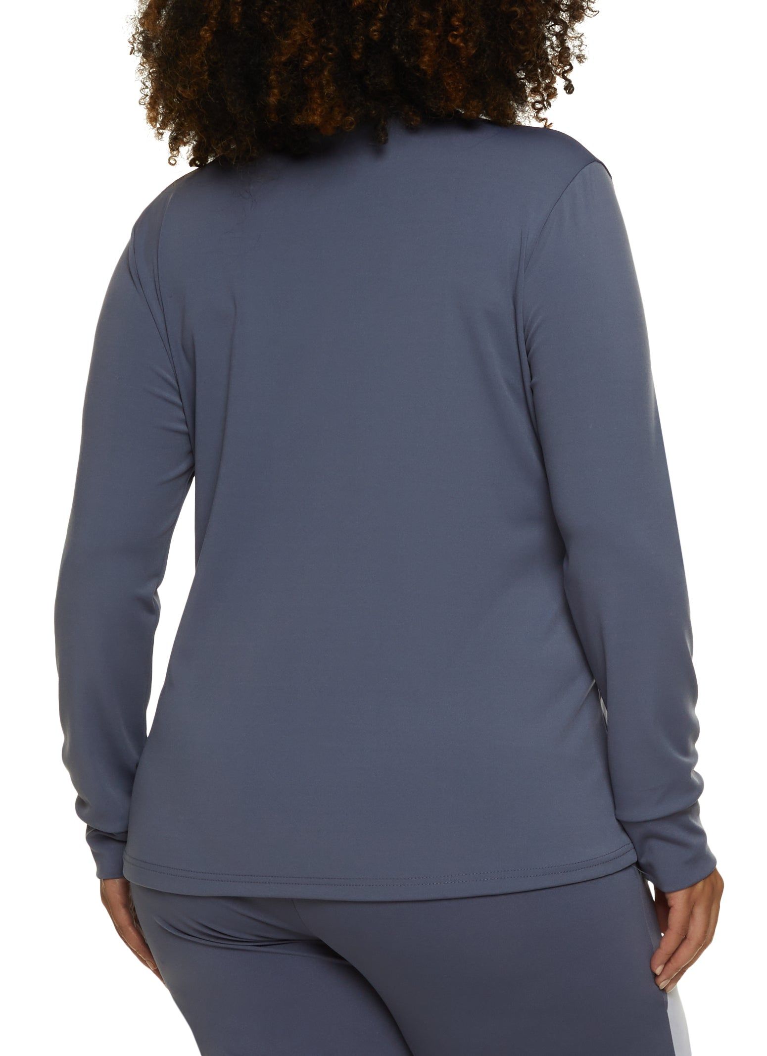 Plus Size Color Blocked Detail Zip Front Track Jacket sold by Rainbow product image thumbnail 3