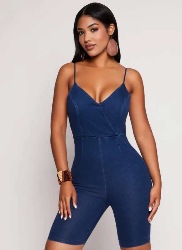 Haute Monde Cami Denim Romper sold by Rainbow