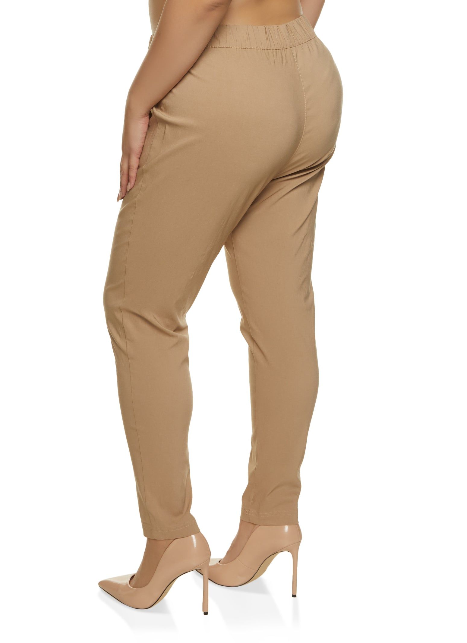Plus Size Faux Drawstring Pull On Pants sold by Rainbow product image thumbnail 2