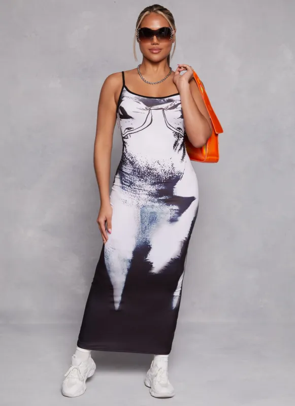 Body Print Cami Maxi Dress sold by Rainbow