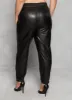 Plus Size Faux Leather Drawstring Joggers sold by Rainbow