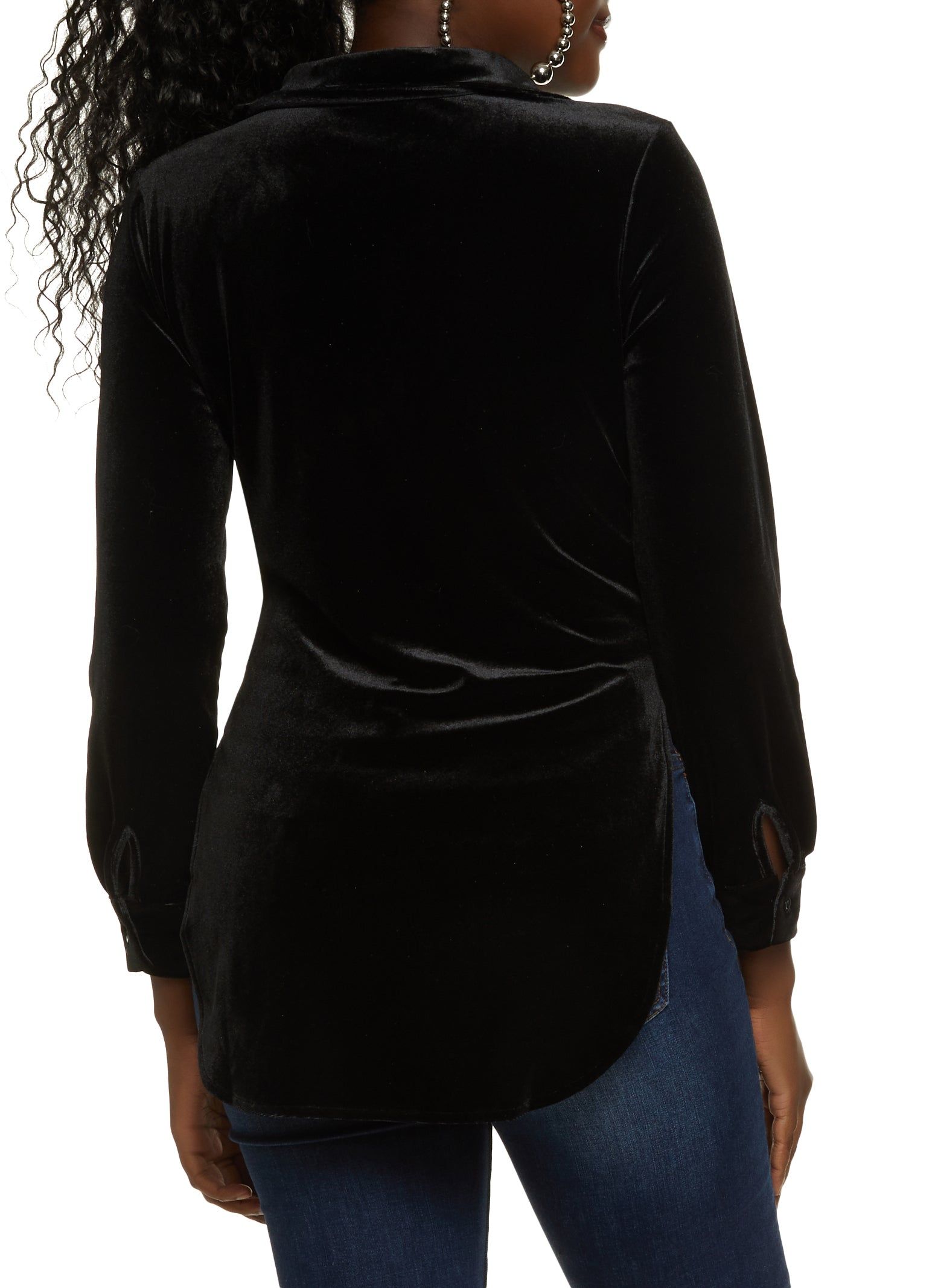 Velvet Button Front Shirt sold by Rainbow product image thumbnail 2