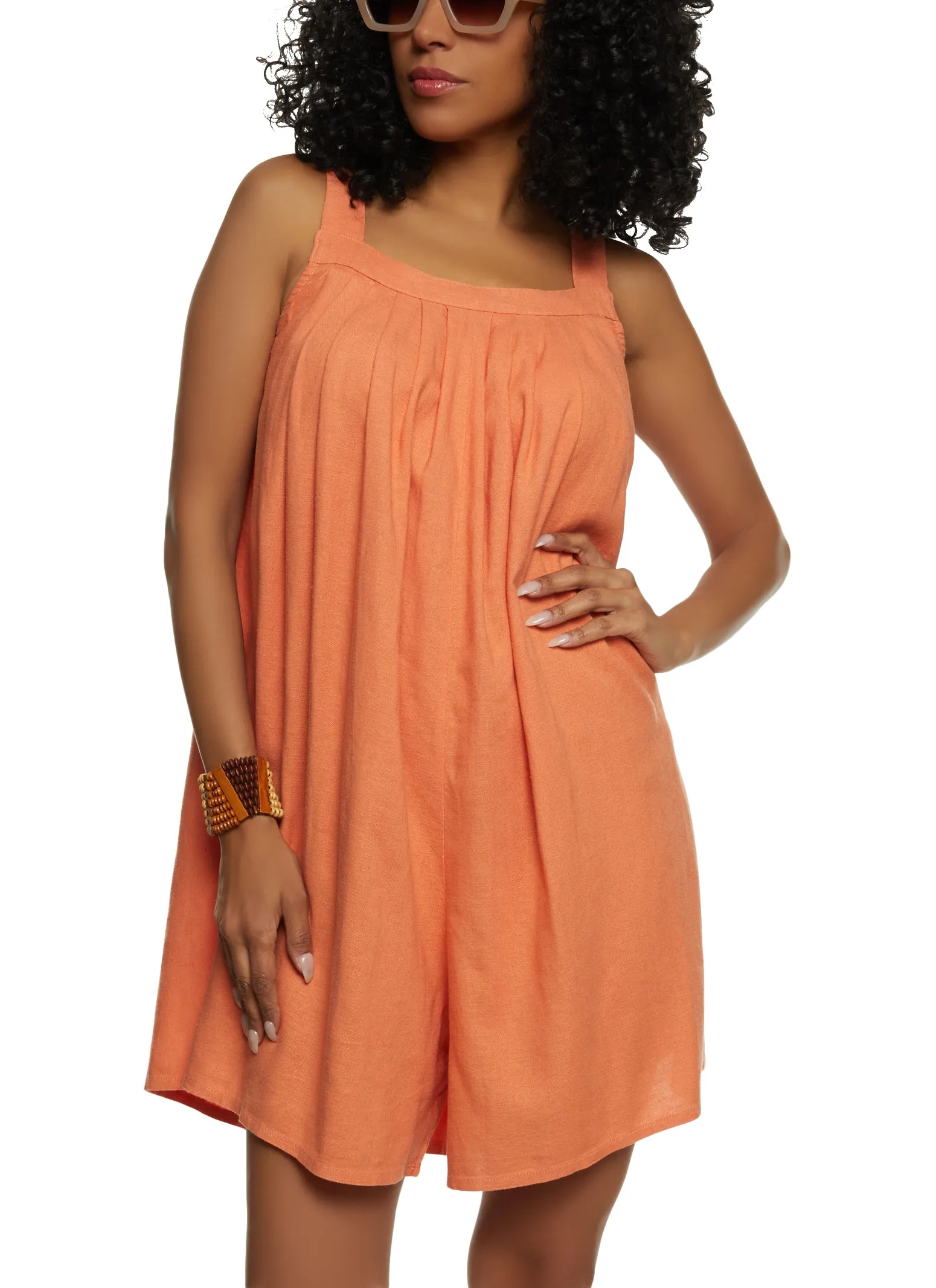 Linen Sleeveless Romper sold by Rainbow product image thumbnail 4