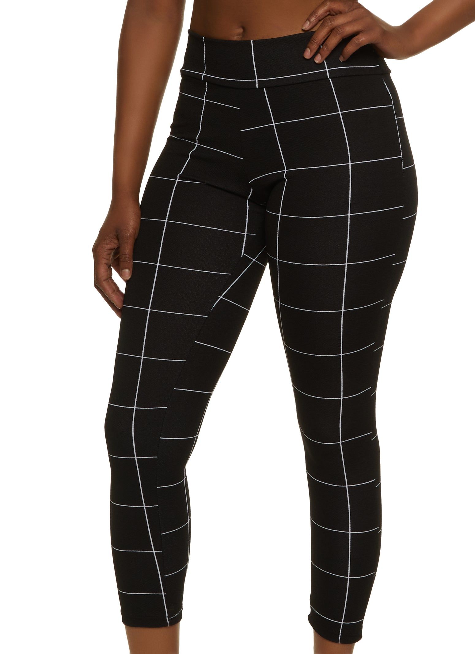 Windowpane Skinny Pants sold by Rainbow