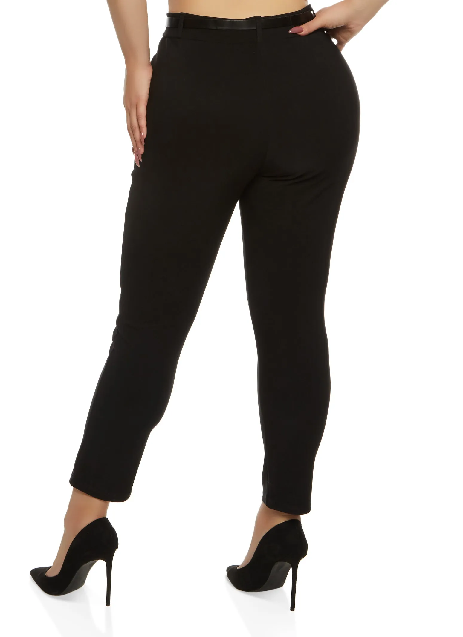 Plus Size Scuba Belted Pull On Pants sold by Rainbow product image thumbnail 2