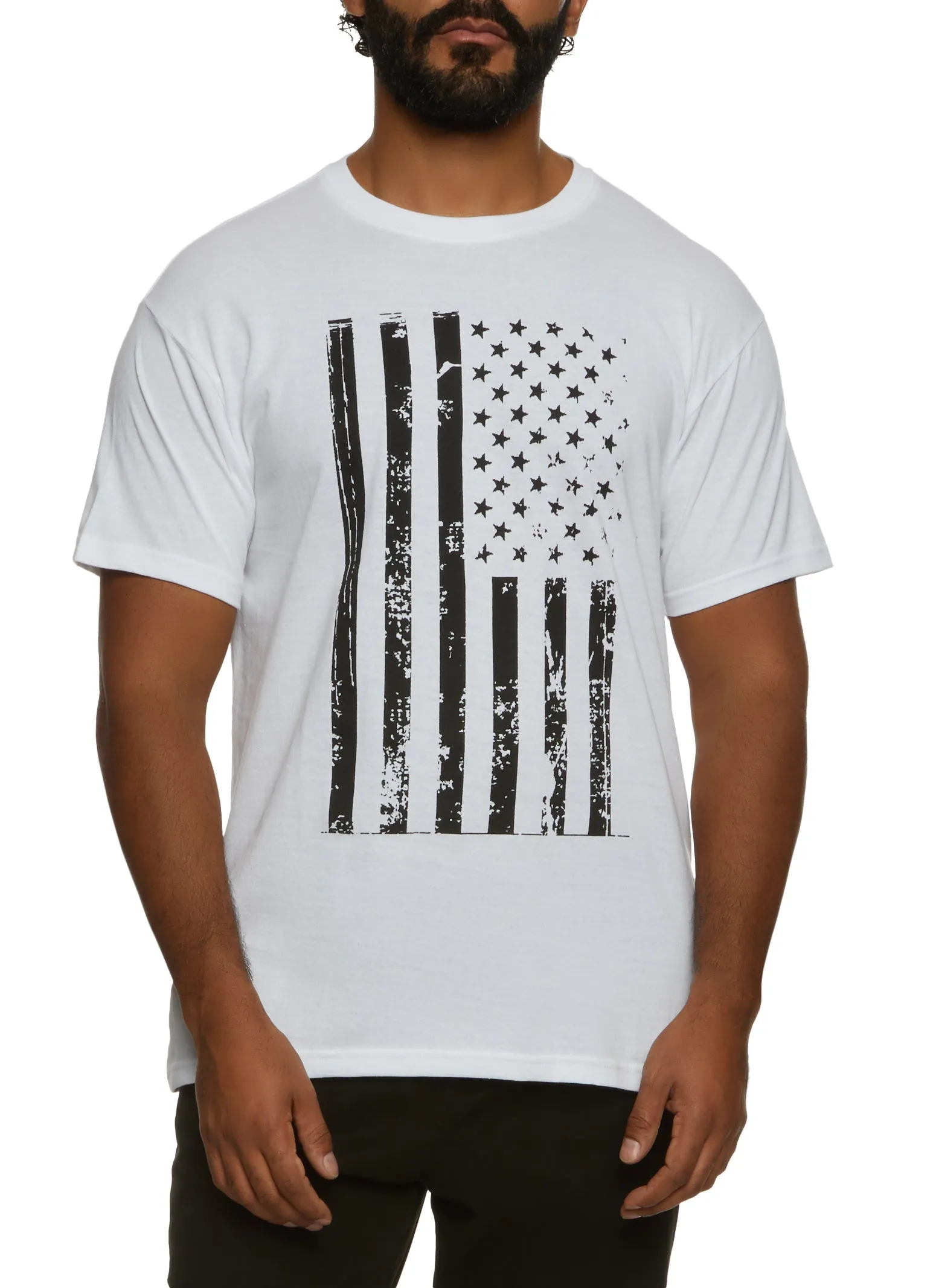 Mens American Flag Graphic T Shirt sold by Rainbow
