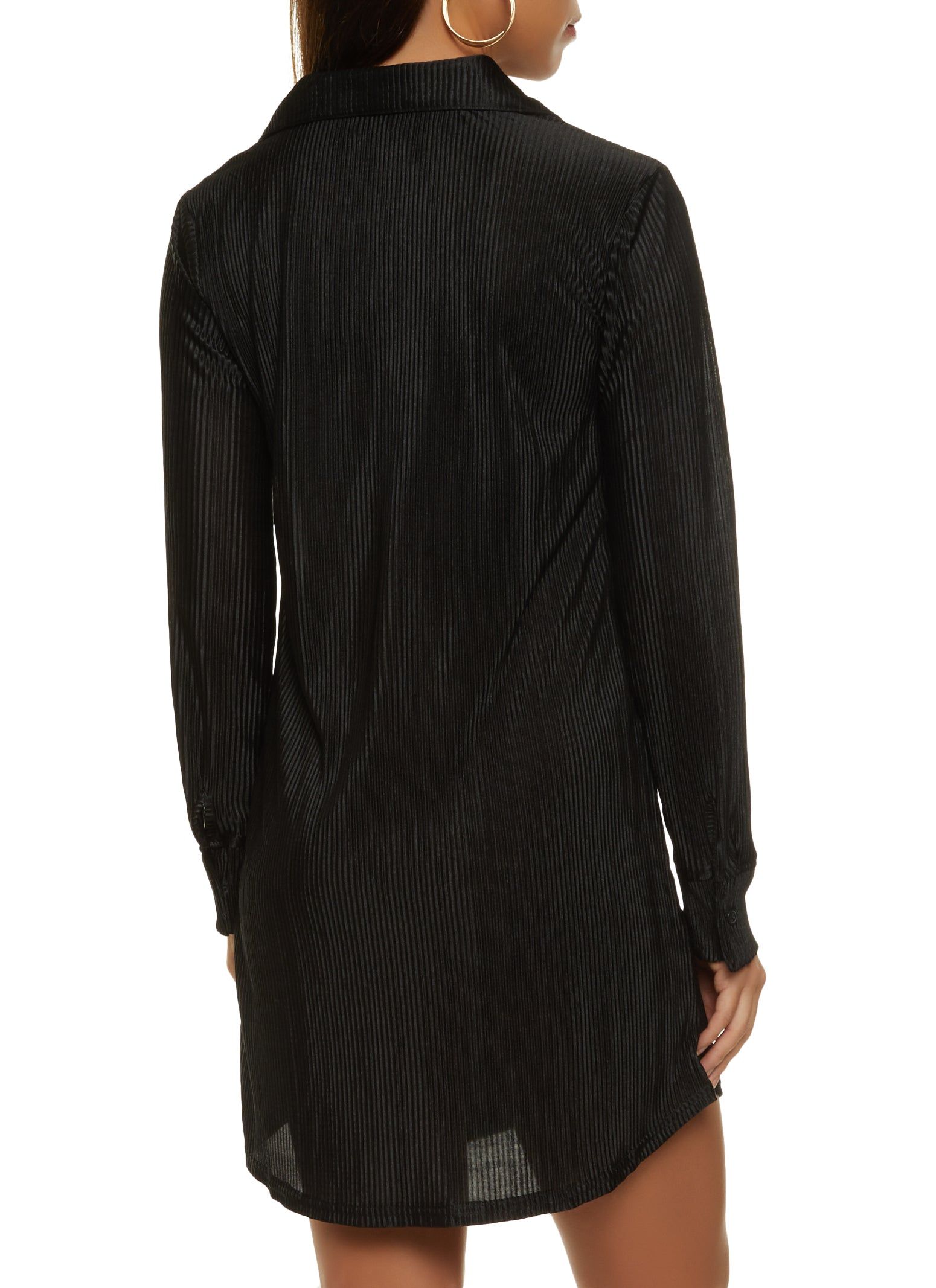 Plisse Mini Shirt Dress sold by Rainbow product image thumbnail 3