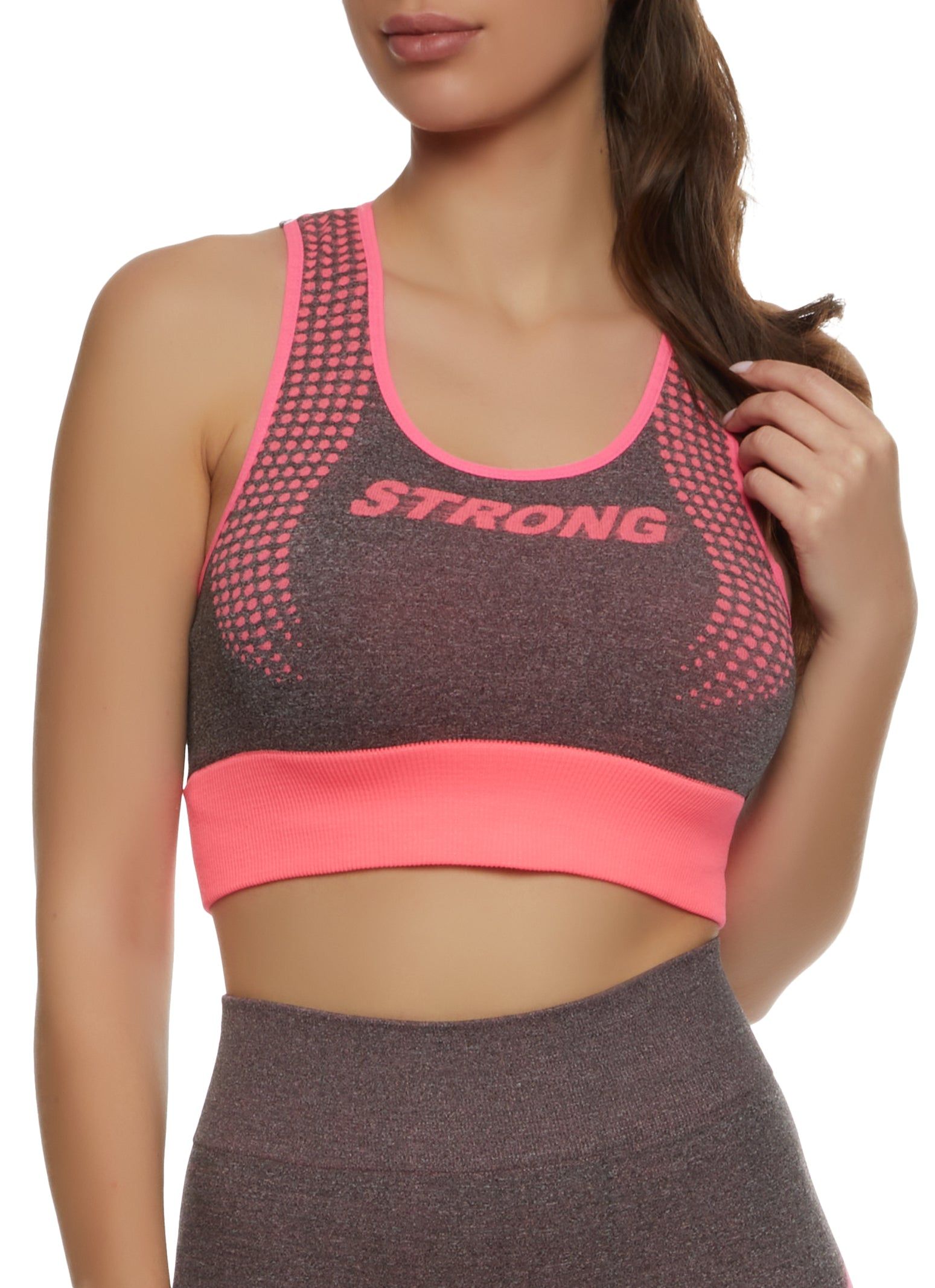 Seamless Strong Graphic Racerback Tank Top sold by Rainbow