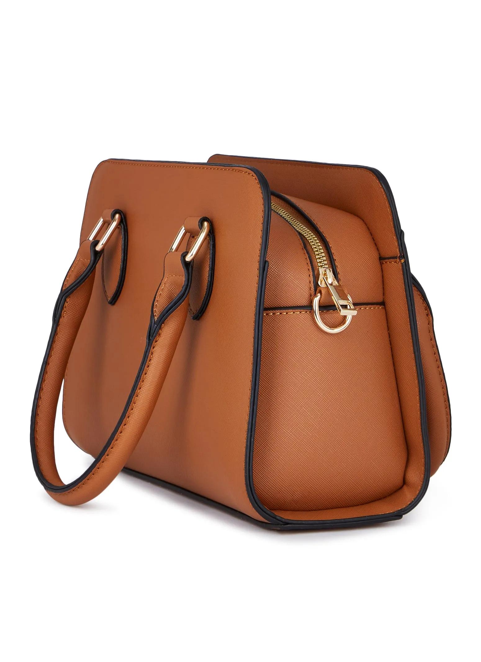 Faux Leather Satchel Crossbody Bag sold by Rainbow product image thumbnail 3