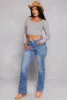 WAX Acid Wash High Waisted Boot Cut Jeans sold by Rainbow