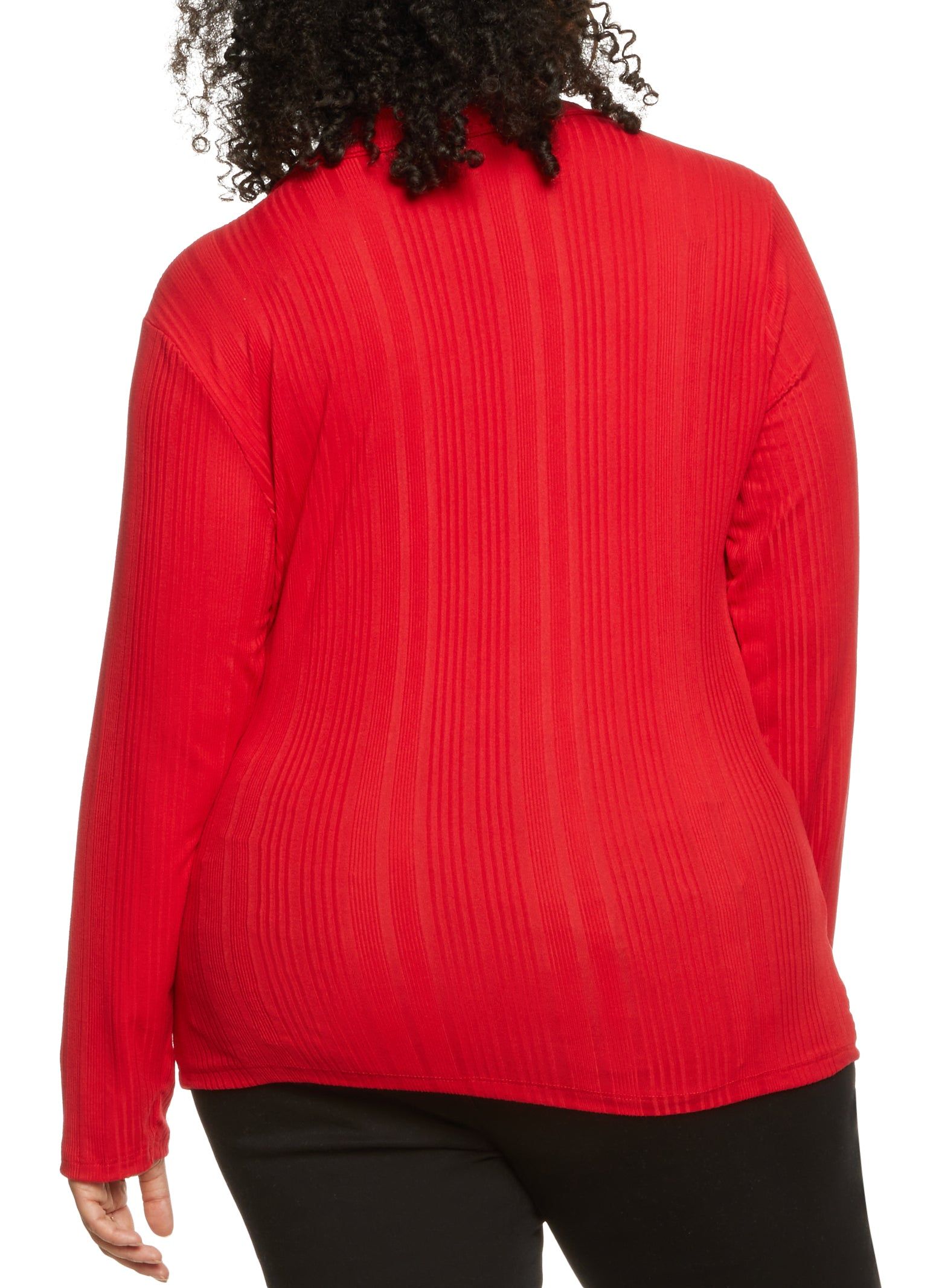 Plus Size Ribbed Button Front Shirt sold by Rainbow product image thumbnail 2