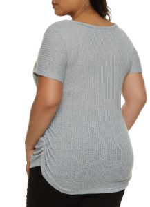 Plus Size Rhinestone Queen Patch Graphic Tee sold by Rainbow