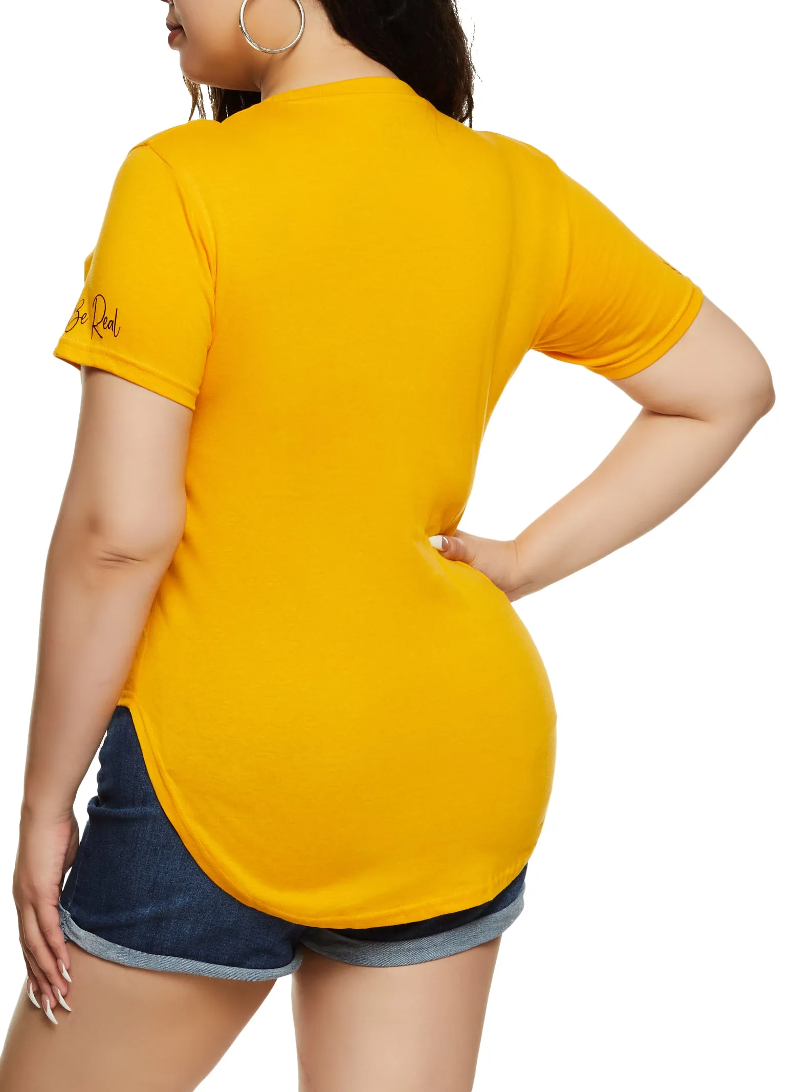 Plus Size Be Real Not Perfect Graphic T Shirt sold by Rainbow product image thumbnail 3