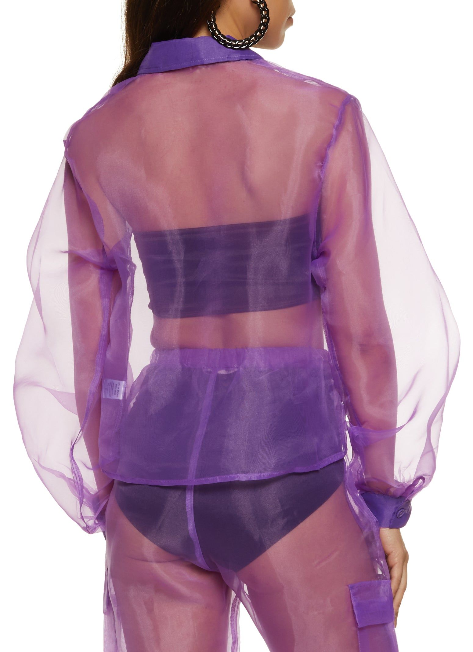 Organza Button Down Shirt sold by Rainbow product image thumbnail 3