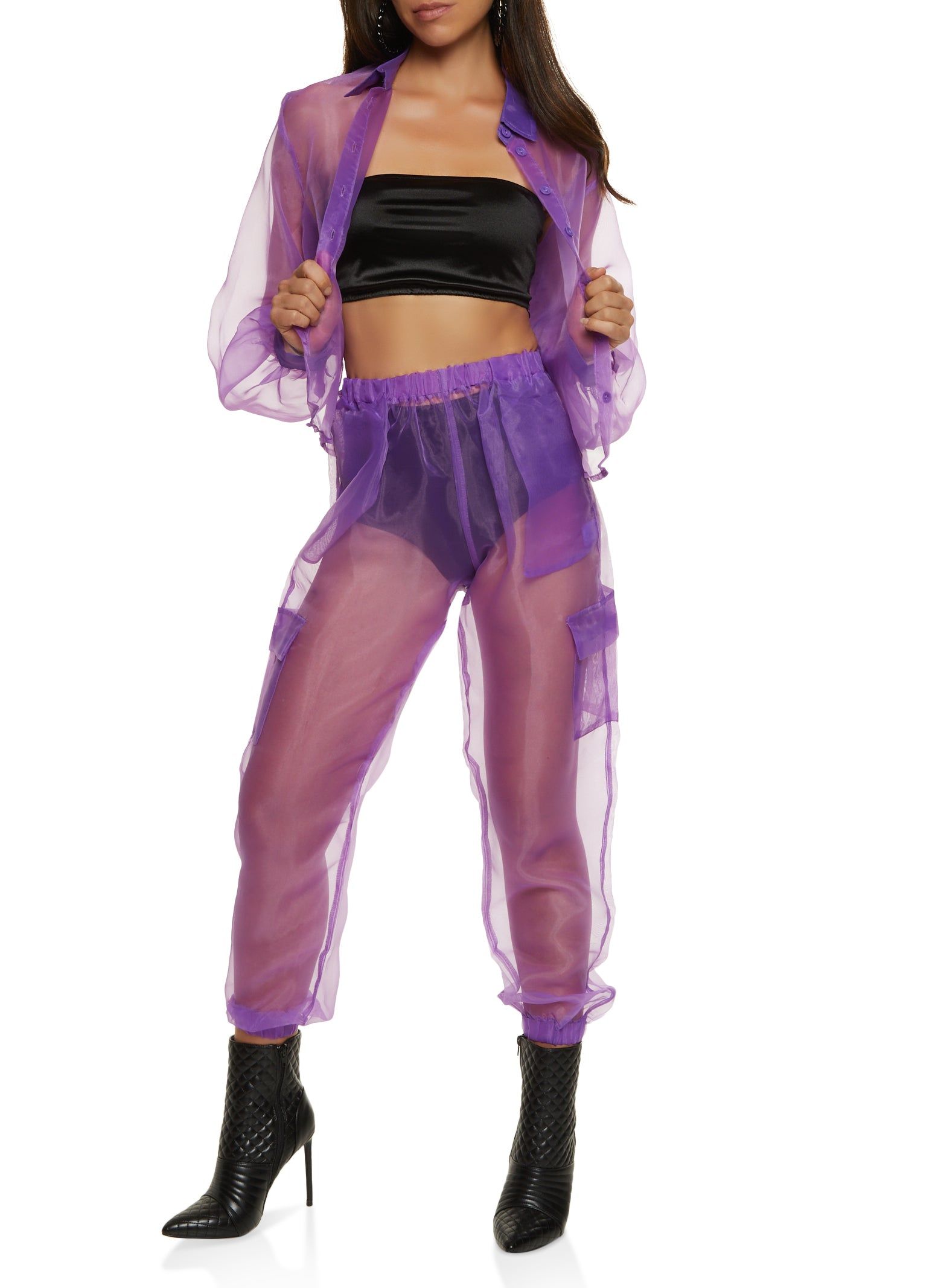 Organza Button Down Shirt sold by Rainbow product image thumbnail 2