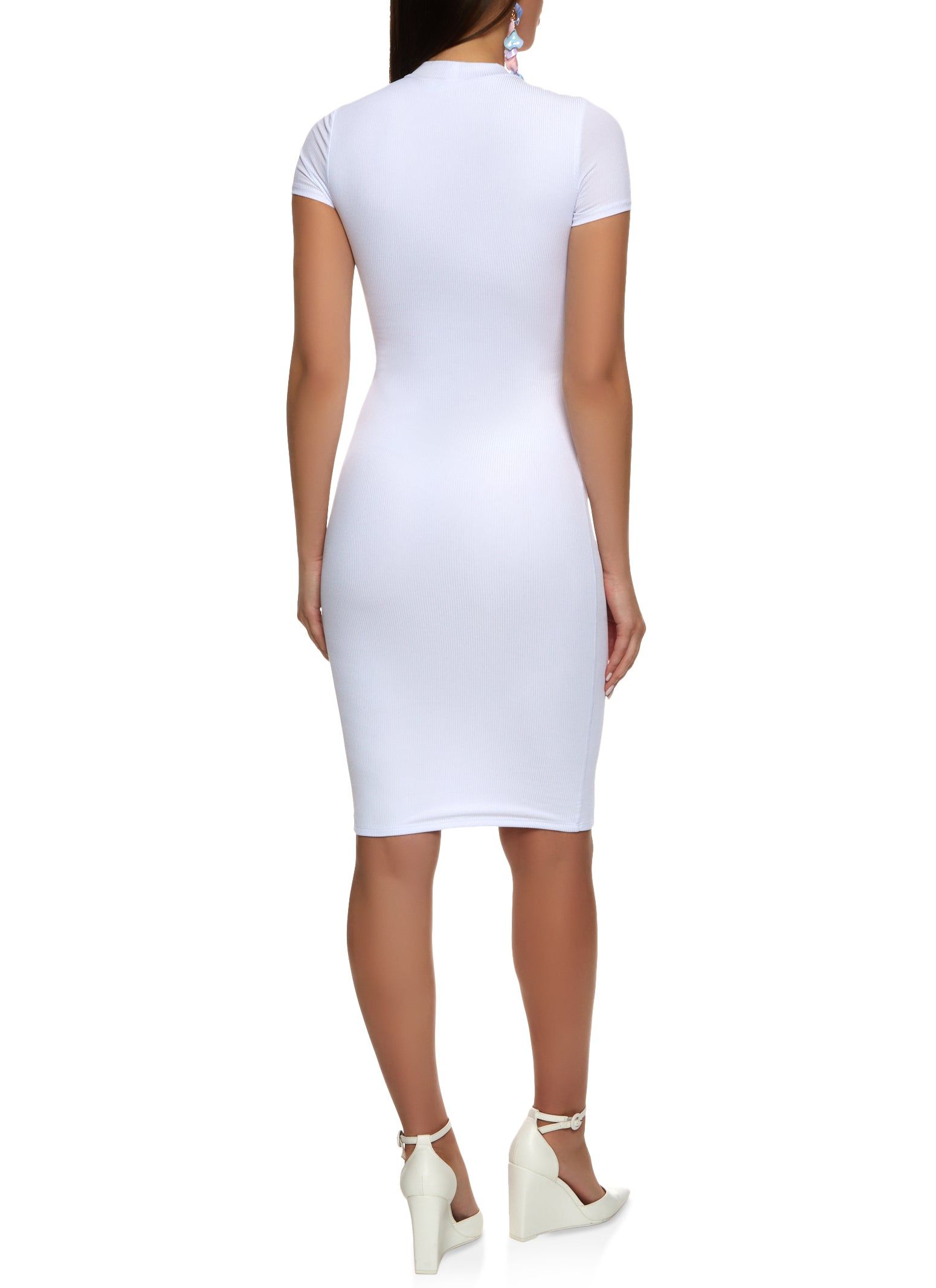 Ribbed Knit Midi T Shirt Dress sold by Rainbow product image thumbnail 3