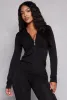 Seamless Ribbed Knit Zip Front Hooded Top sold by Rainbow