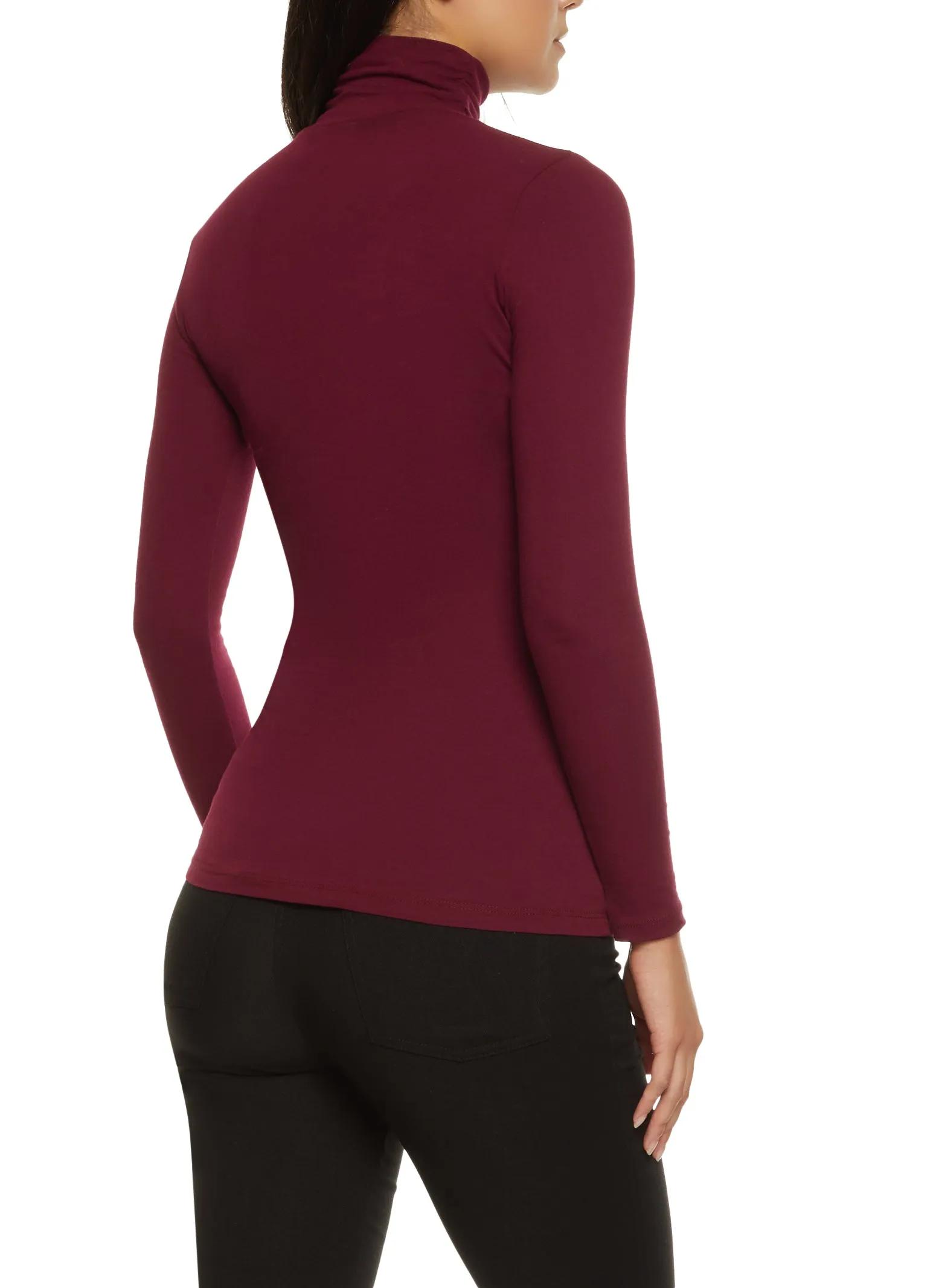 Ruched Long Sleeve Turtleneck Top sold by Rainbow product image thumbnail 2