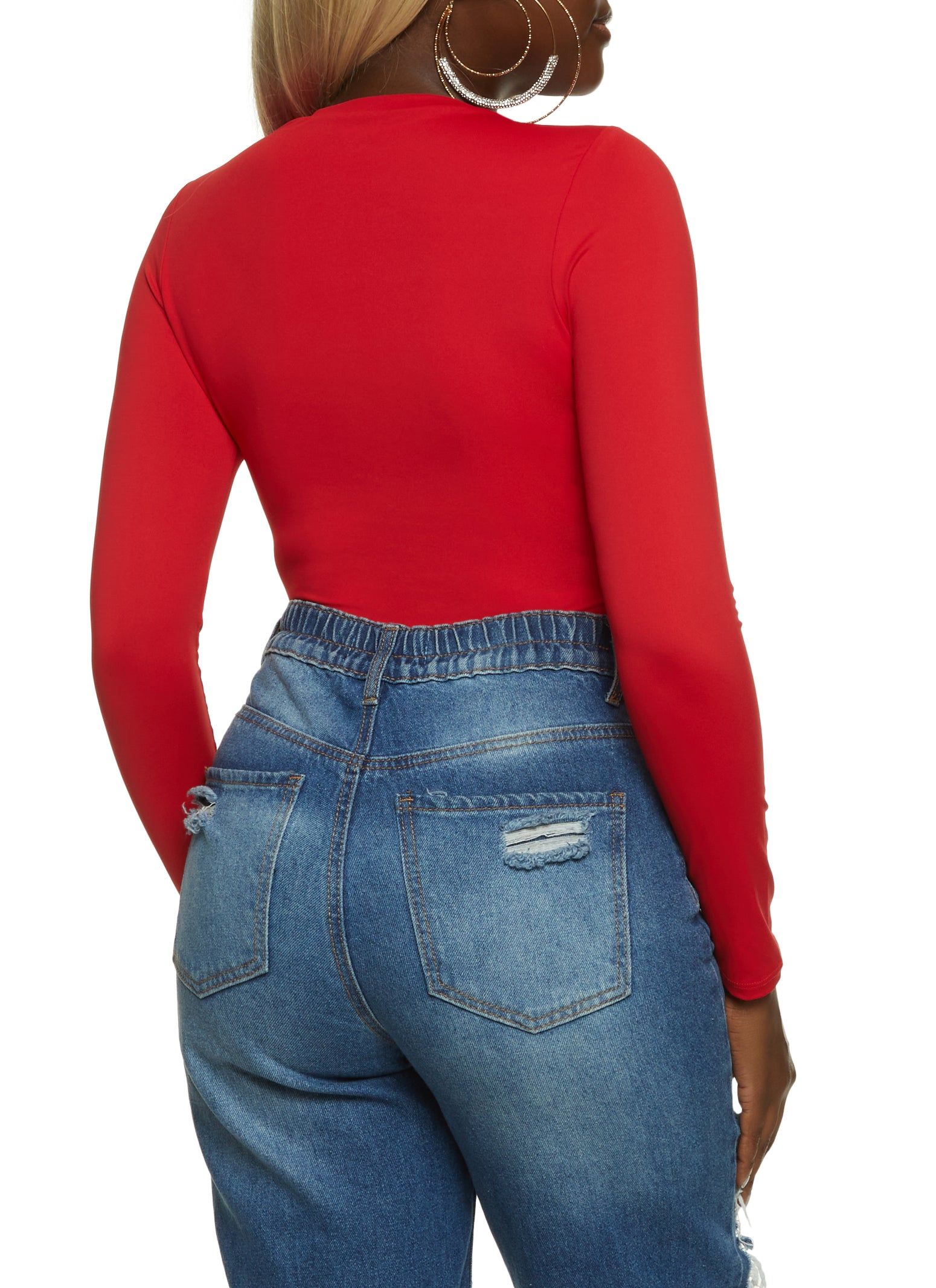 Crew Neck Long Sleeve Bodysuit sold by Rainbow product image thumbnail 3