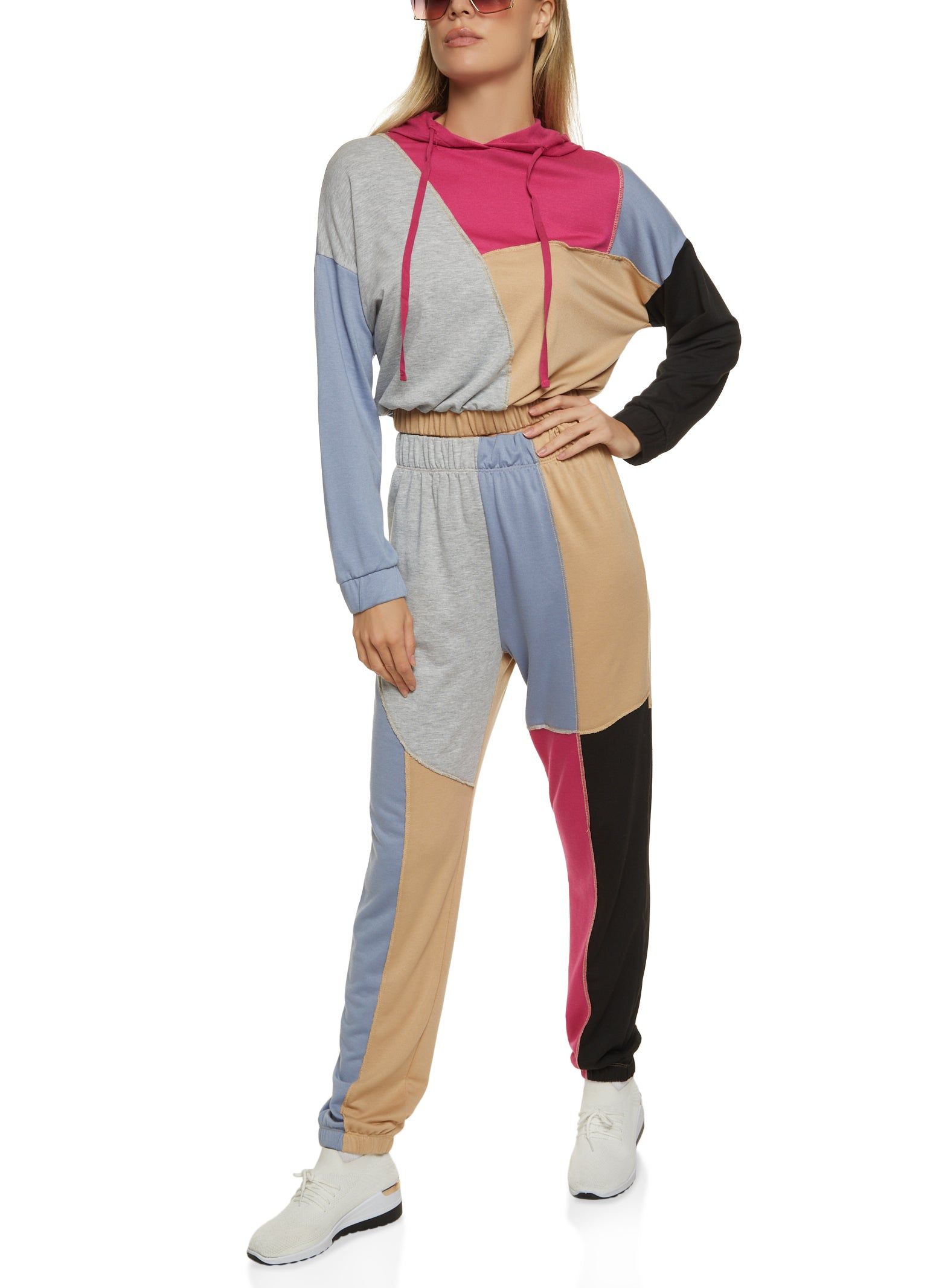 Color Block Pullover Hoodie sold by Rainbow product image thumbnail 2