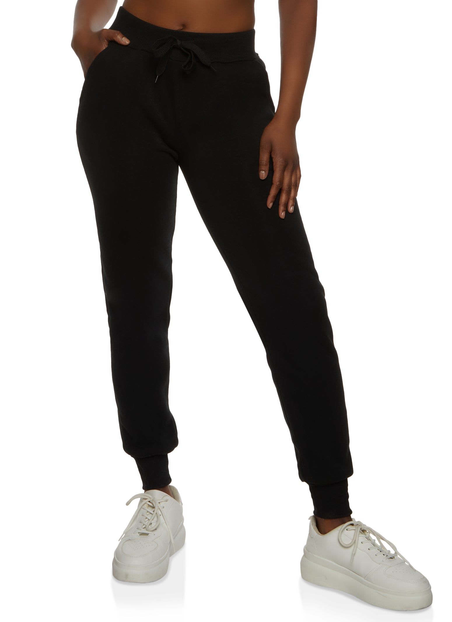 Drawstring Waist Fleece Joggers sold by Rainbow
