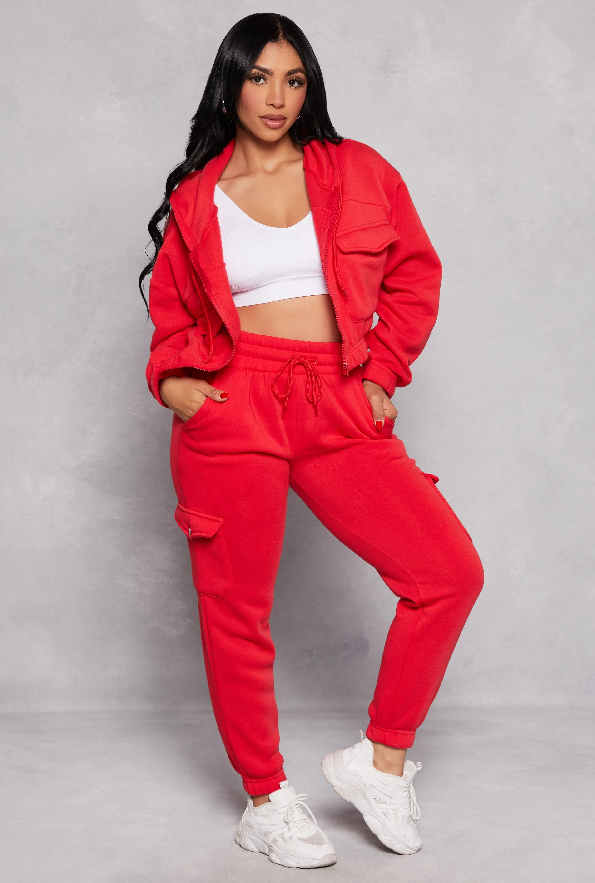 Fleece Cargo Pocket Sweatpants sold by Rainbow