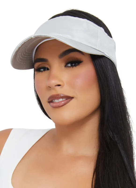 Satin Velcro Strap Visor sold by Rainbow