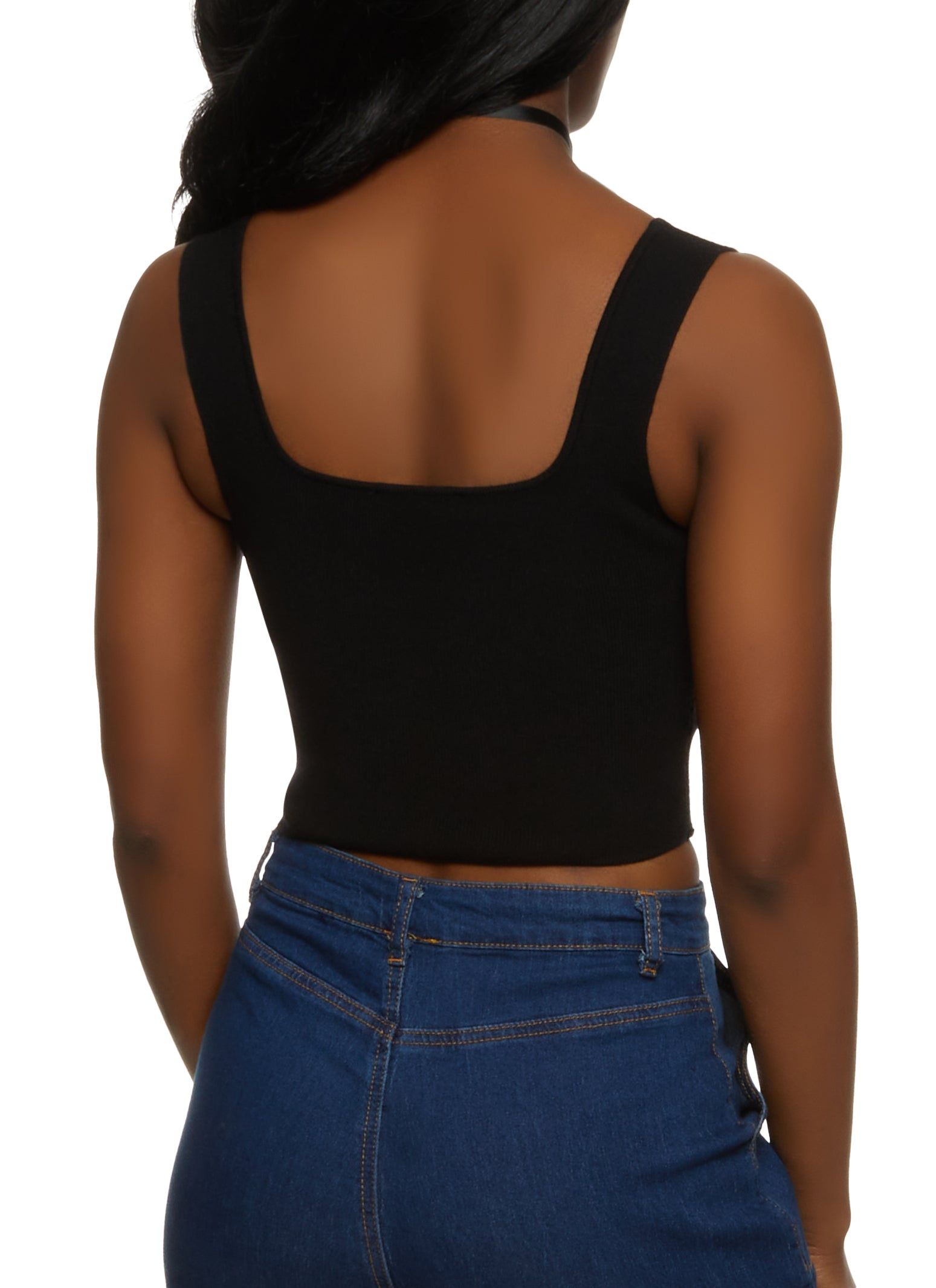 Ribbed Square Neck Corset Top sold by Rainbow product image thumbnail 2