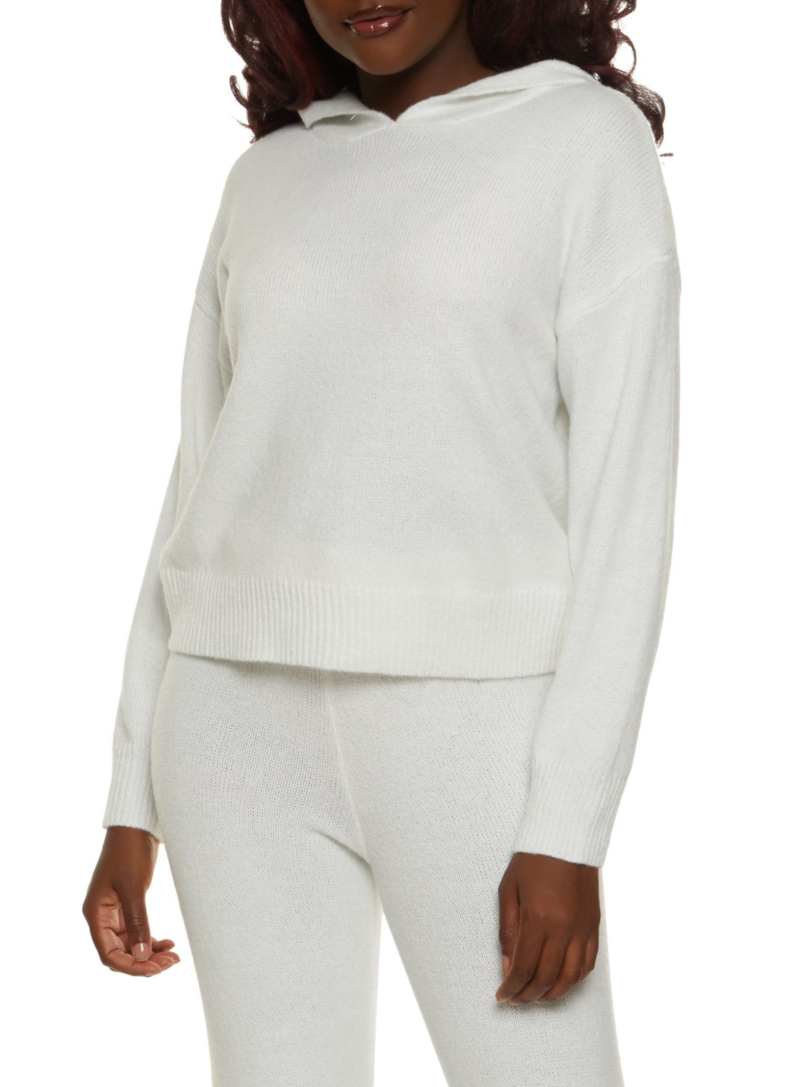 Brushed Knit Hooded Sweater sold by Rainbow