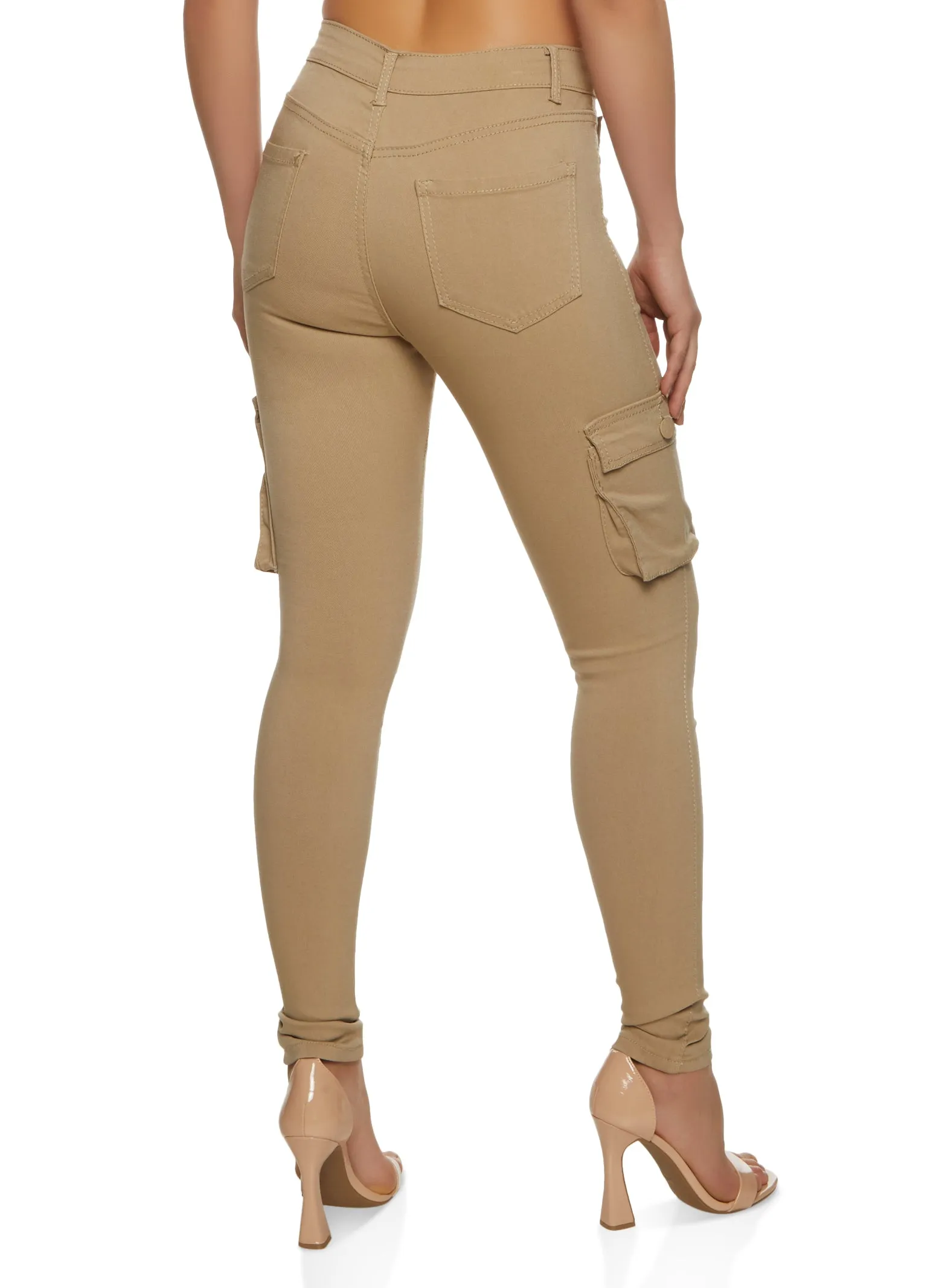 Hyperstretch Buttoned Skinny Cargo Pants sold by Rainbow product image thumbnail 2