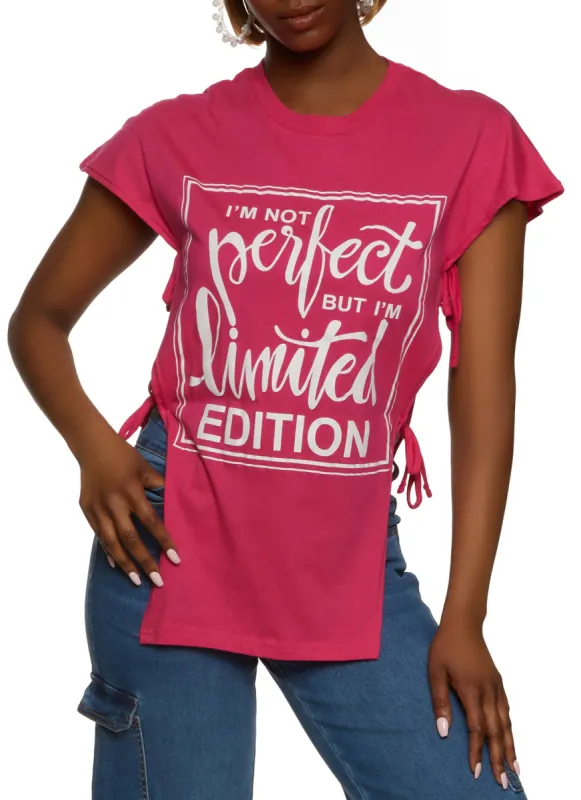 Limited Edition Tie Side Graphic Tee sold by Rainbow