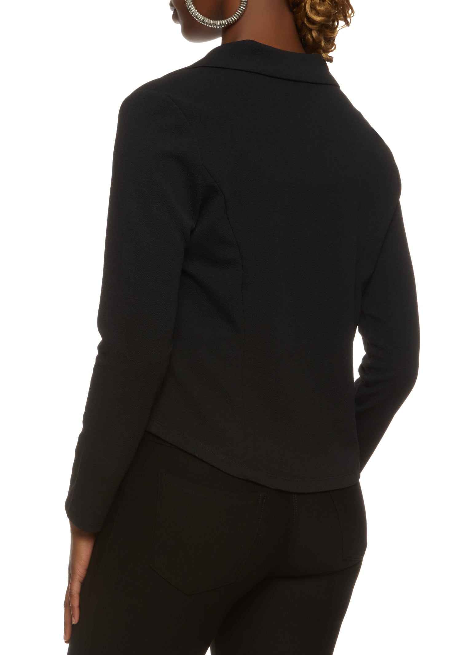 Basic Cropped One Button Blazer sold by Rainbow product image thumbnail 2