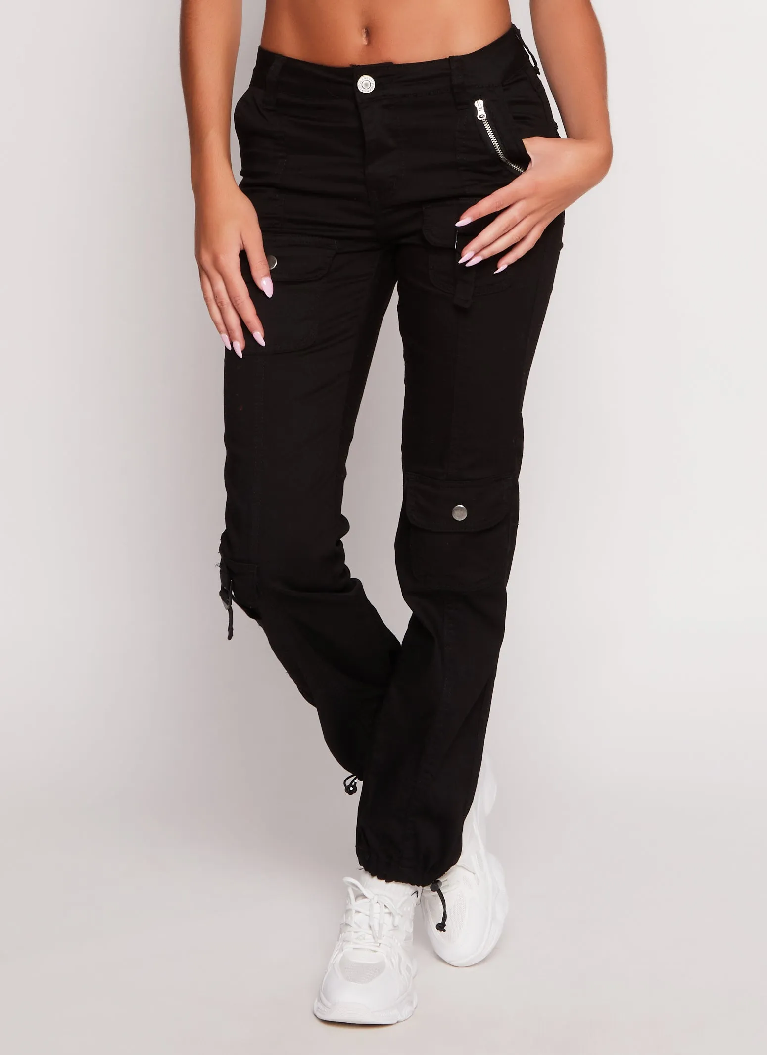 Twill Toggle Drawstring Hem Cargo Pants sold by Rainbow product image thumbnail 2