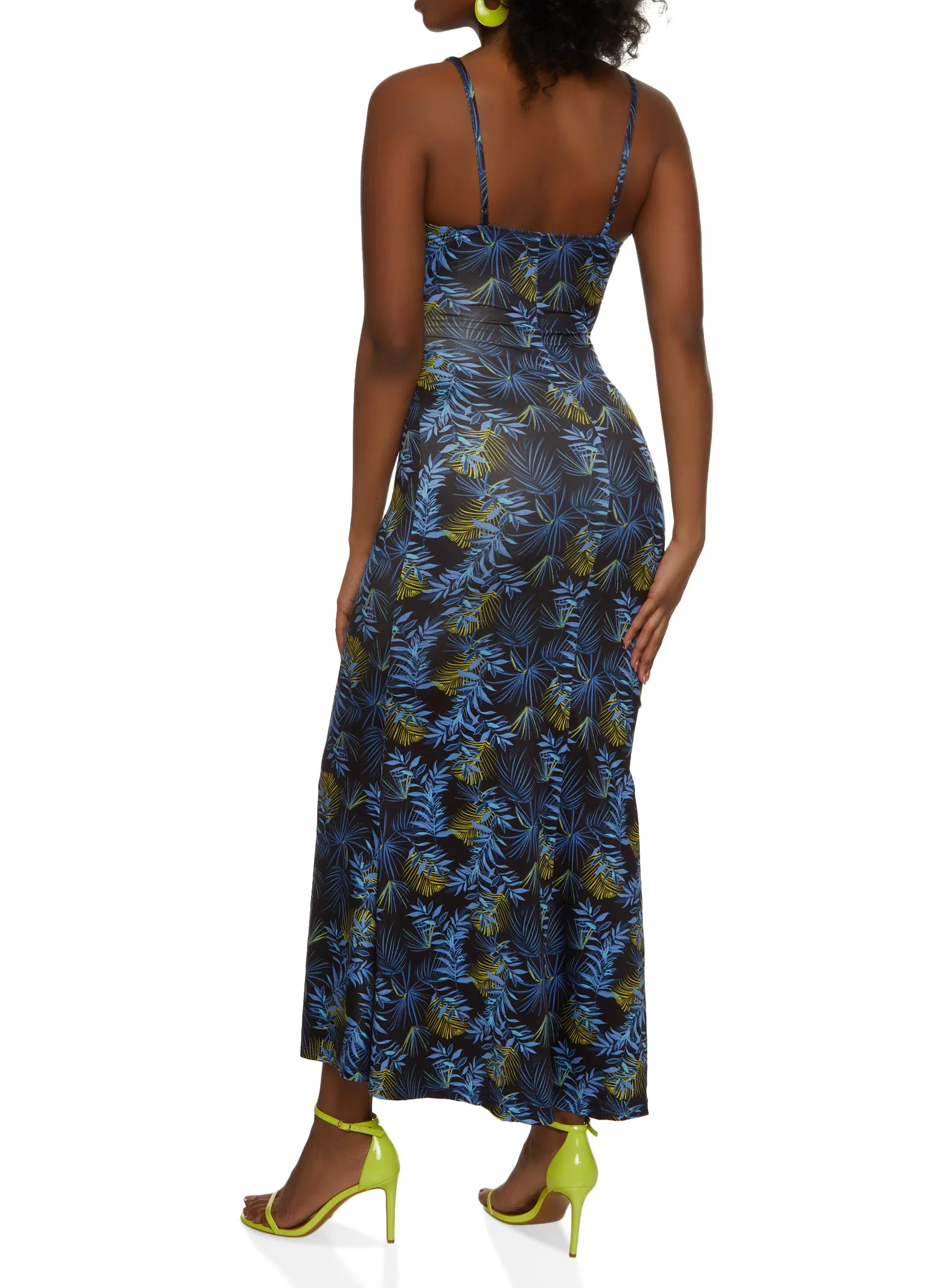 Printed Ruched Cut Out Maxi Dress sold by Rainbow product image thumbnail 3