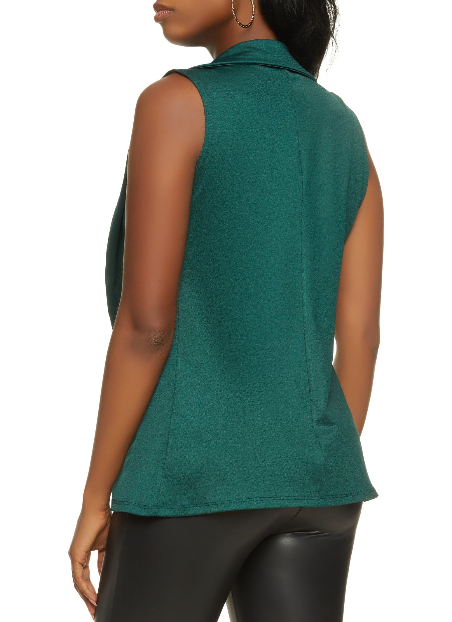 Crepe Knit Faux Button Blazer Vest sold by Rainbow product image thumbnail 2