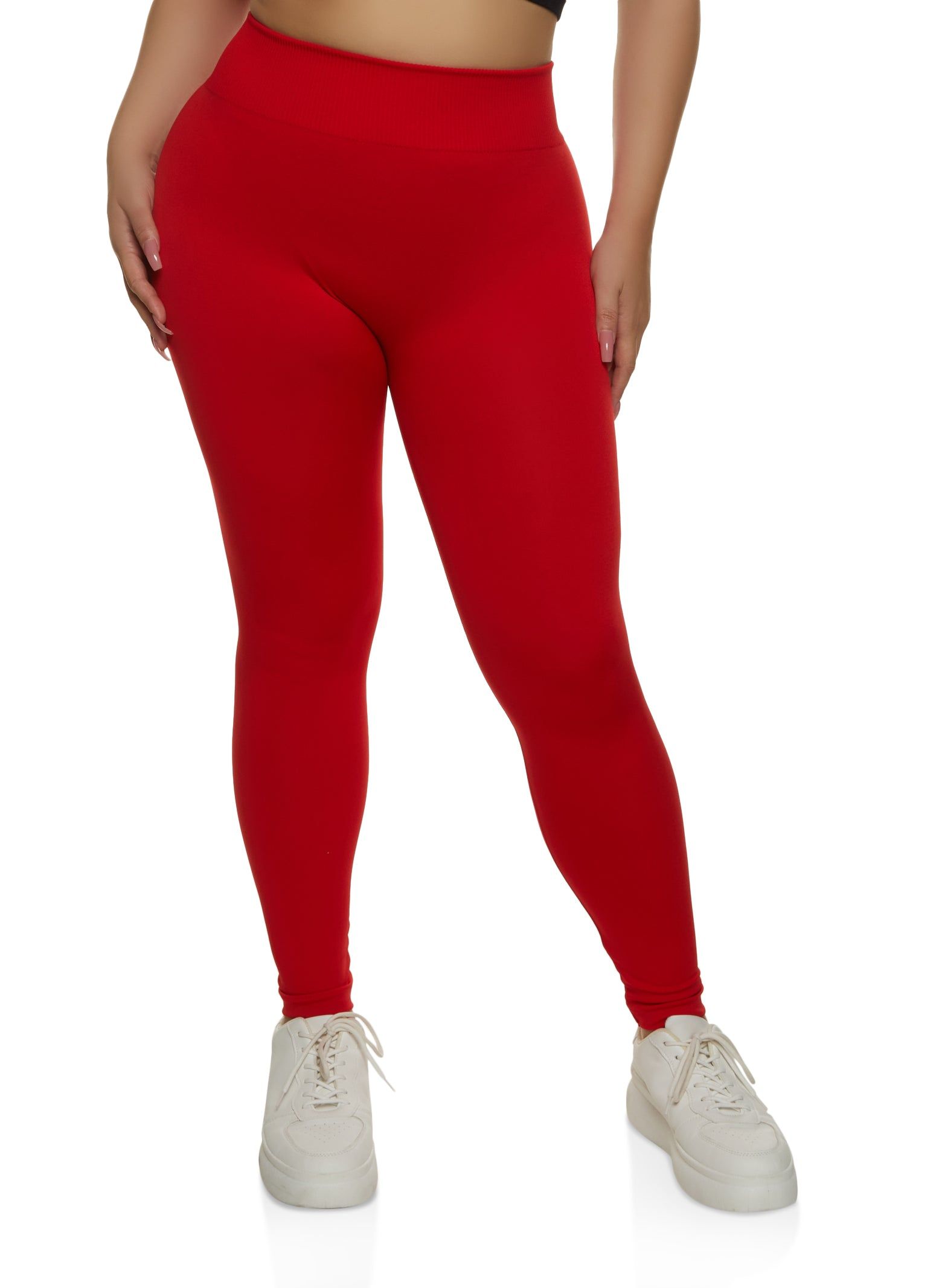 Plus Size High Waist Knit Leggings sold by Rainbow