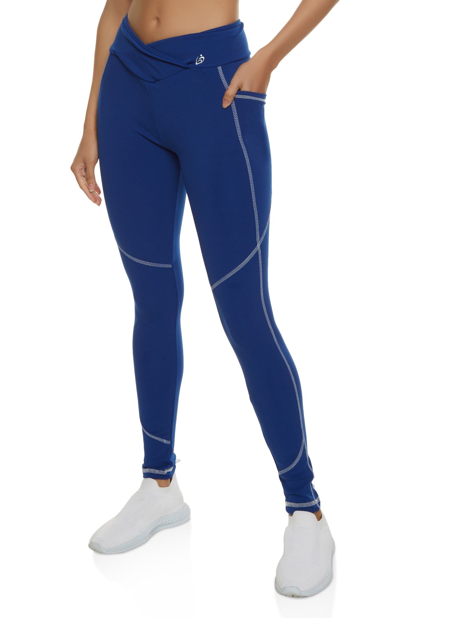 Decorative Stitch Crossover Leggings sold by Rainbow