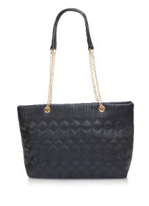 Faux Leather Quilted Chain Strap Tote Bag sold by Rainbow