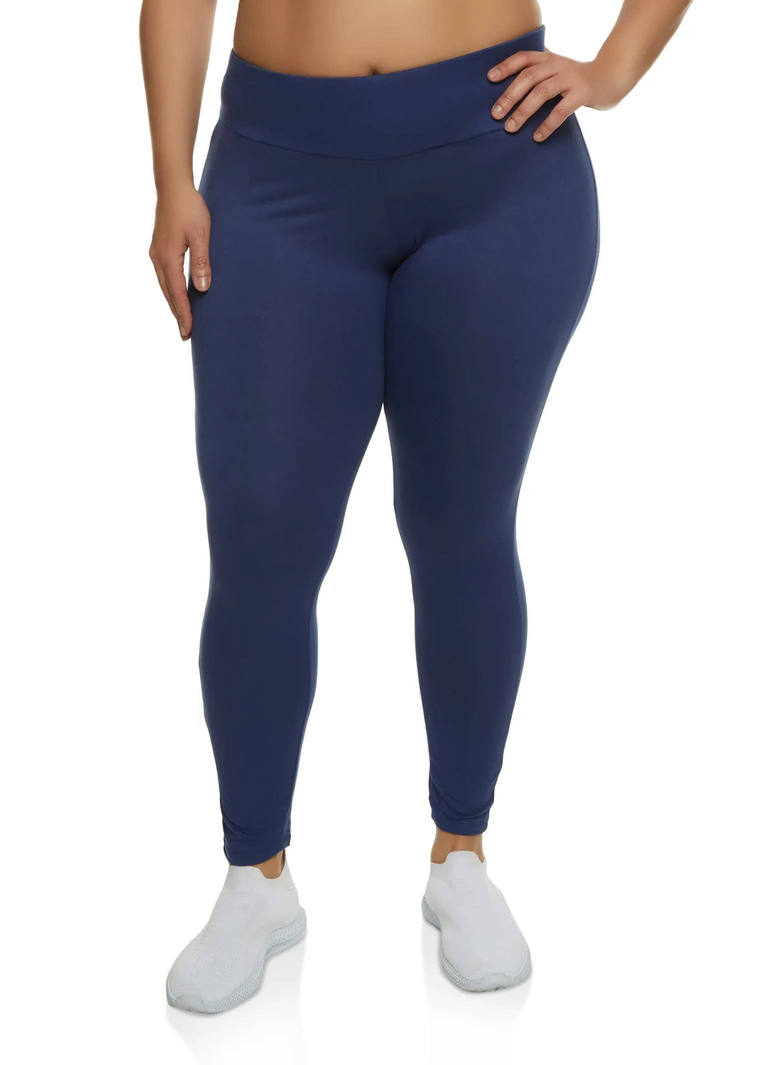 Plus Size High Waist Knit Leggings sold by Rainbow
