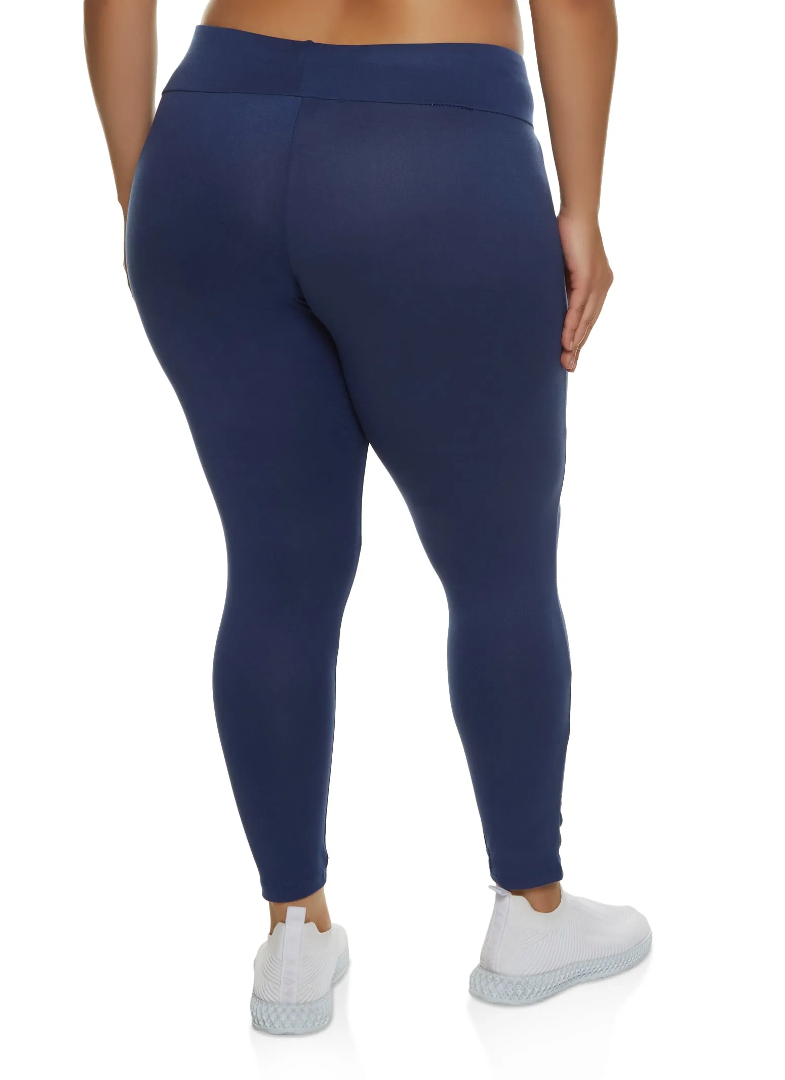 Plus Size High Waist Knit Leggings sold by Rainbow product image thumbnail 2