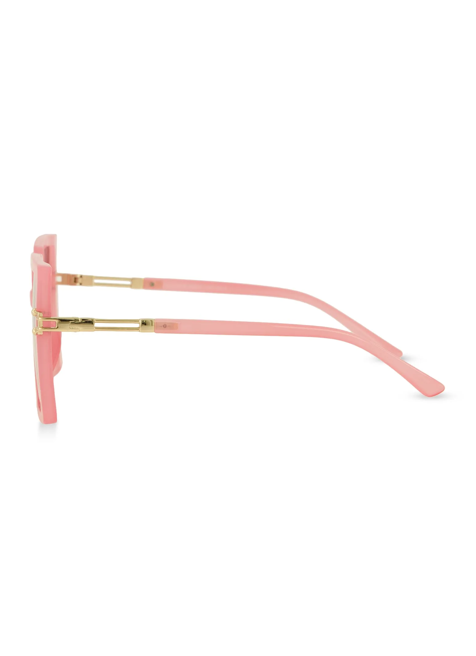 Metallic Temple Oversized Square Frame Sunglasses sold by Rainbow product image thumbnail 3